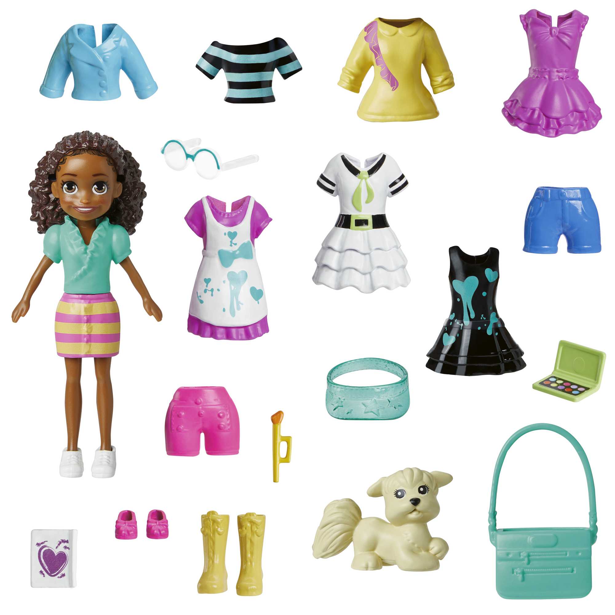 Polly Pocket Set de Juego Paquete de Modas Shani Artista Color Pop