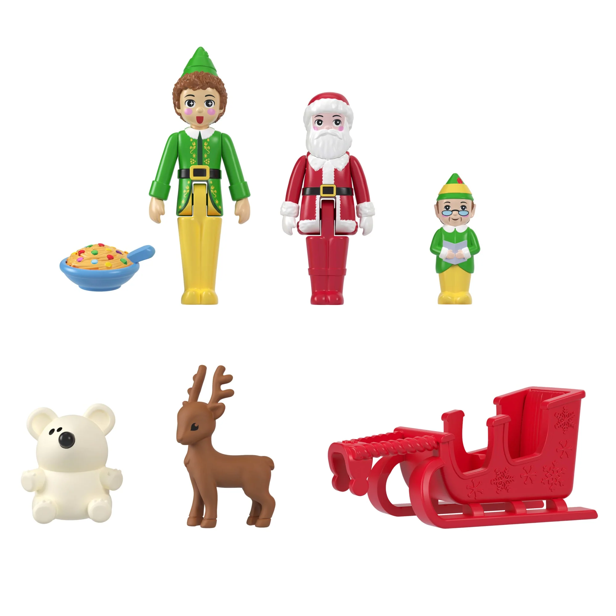 Polly Pocket Micro Buddy & Santa Dolls And Playset, Collaboration Elf Compact With 5 Accessories, Holiday Theme - Image 5