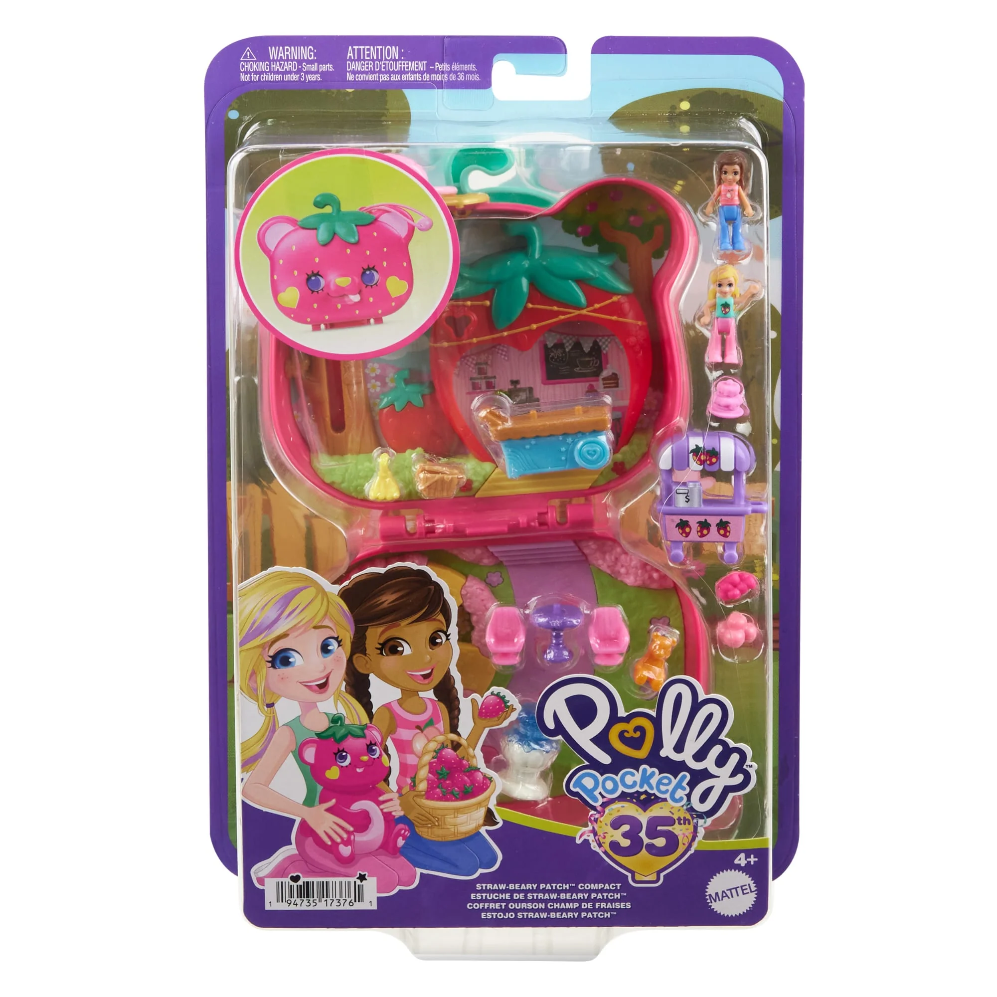 Pollypocket-Ourson Fraise-Coffret et Figurines, Jouet de Voyage - Image 6