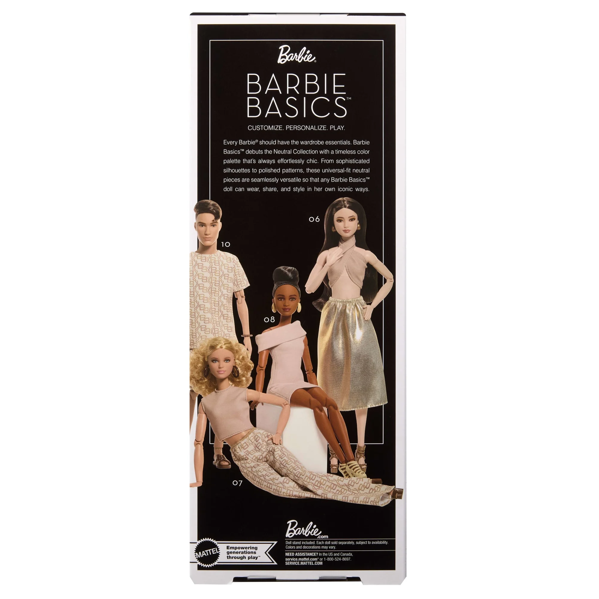 Barbie-Barbie Basics Modèle 09-Poupée Brune Avec Robe Dorée - Image 6