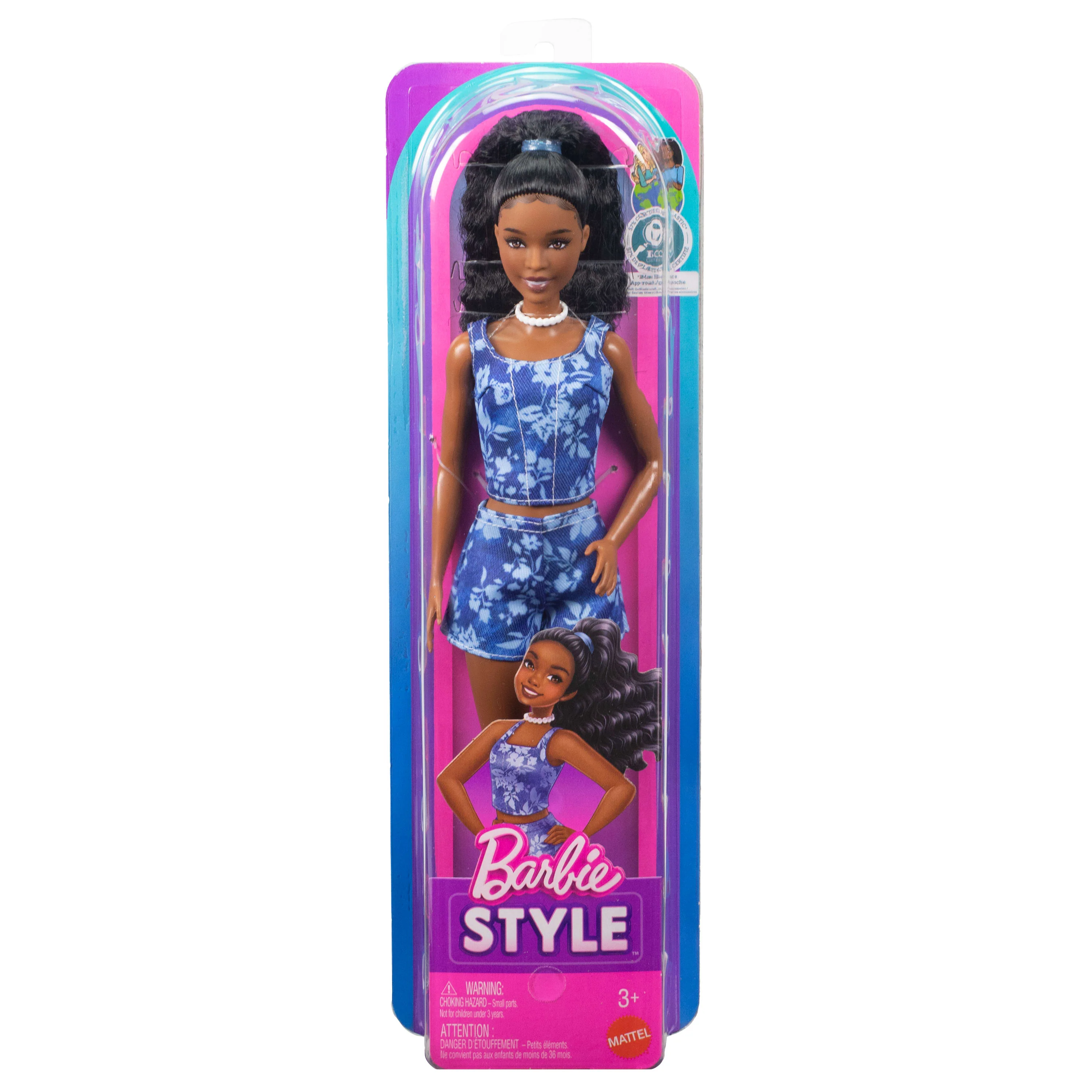 Poupée Barbie Fashionistas Short et Haut à Fleurs - Image 6