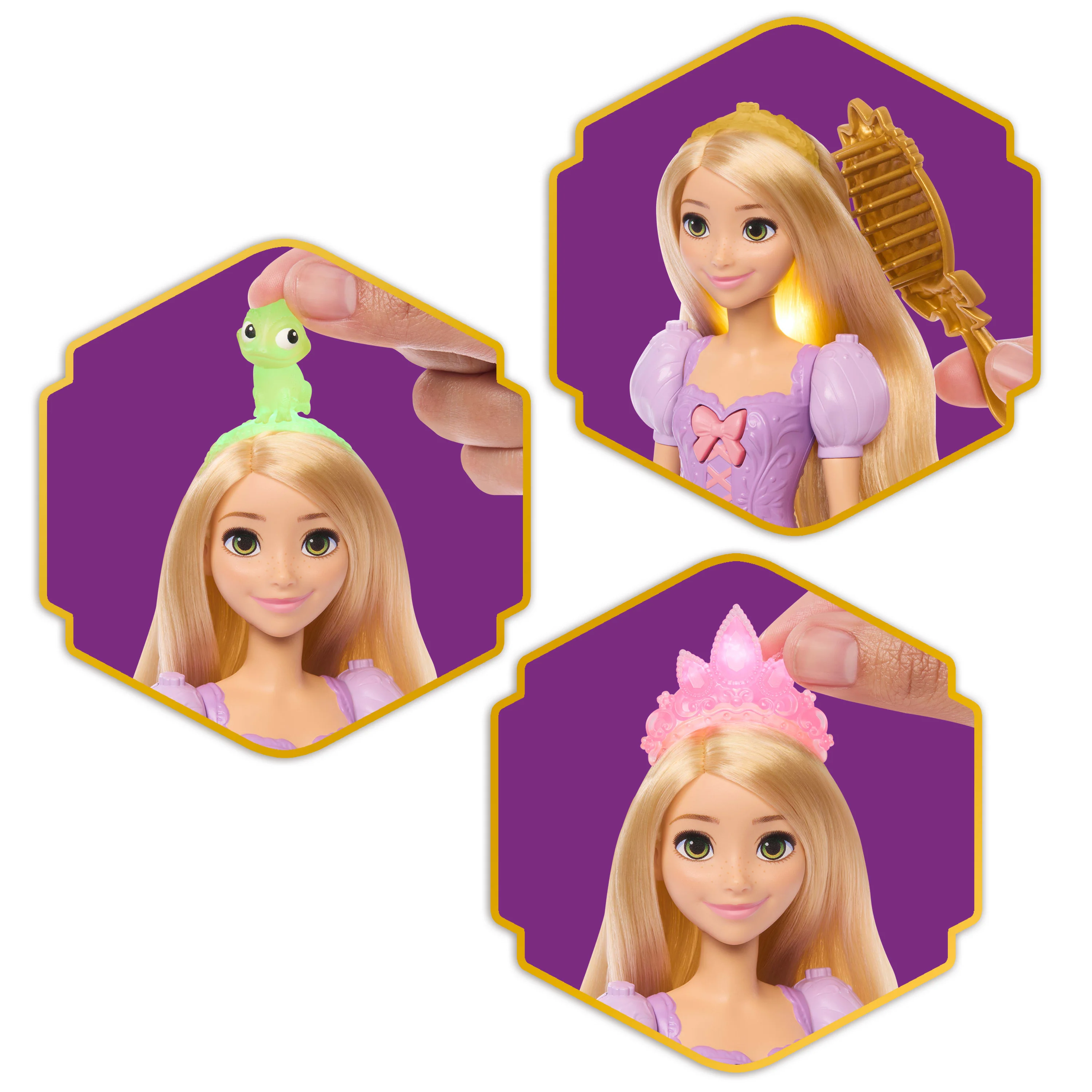 Princesse Disney Poupée Raiponce Cheveux Magiques - Image 4