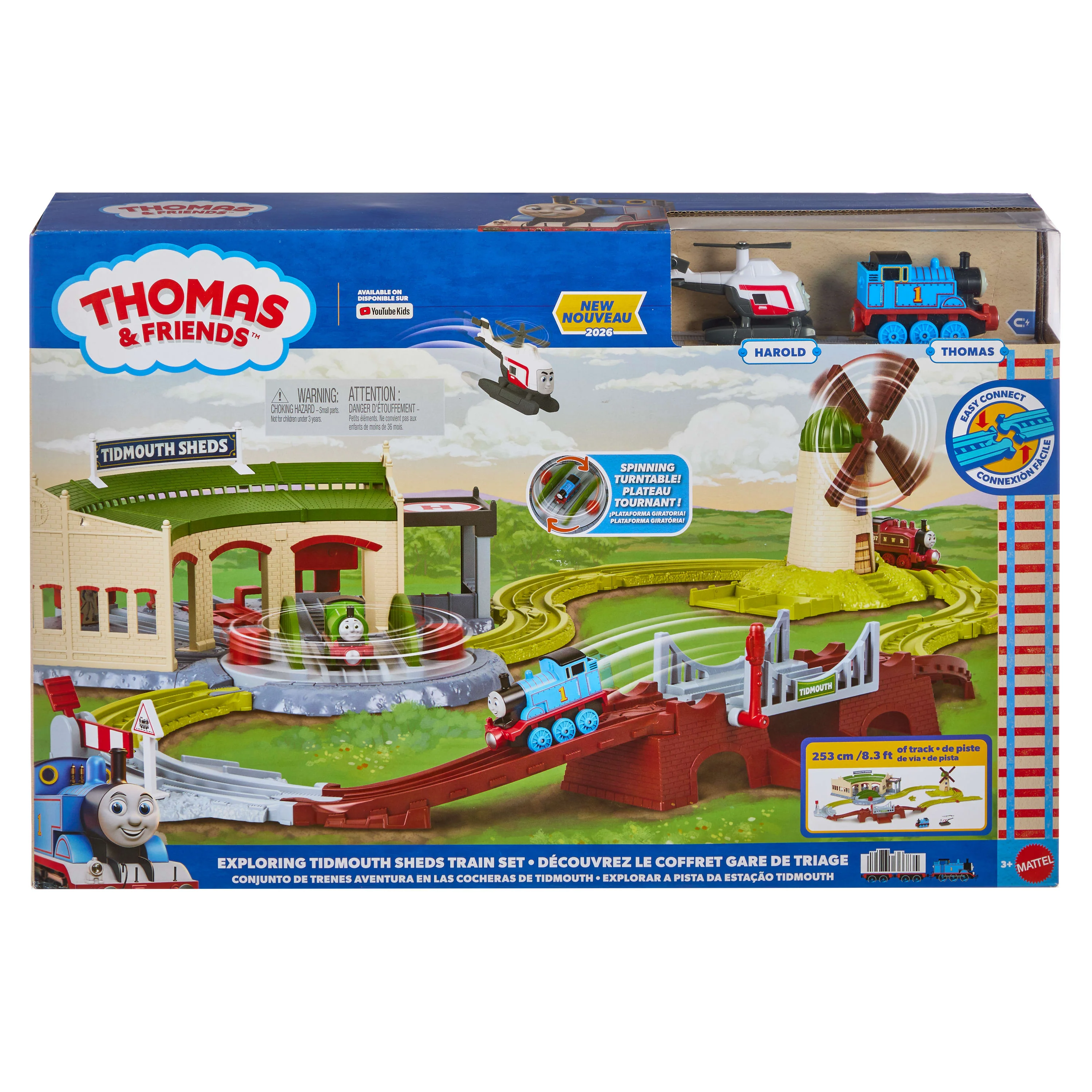 Thomas & Friends Explorin’ Tidmouth Sheds Track Set By Fisher-Price, With Engine & Helicopter - Image 6