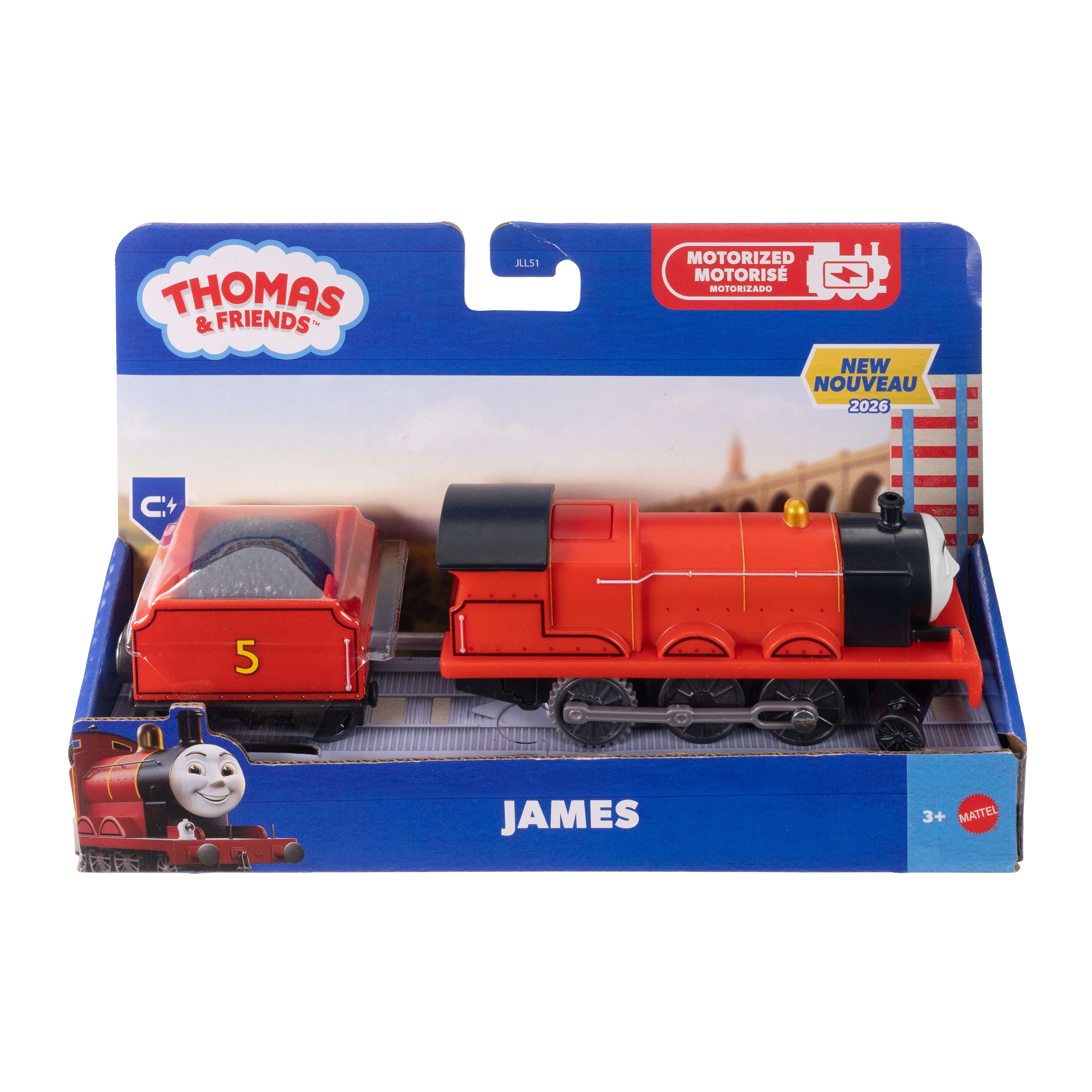 Thomas & Friends By Fisher-Price Motorized Train, Battery-Powered Toy James Engine & Tender - Image 6