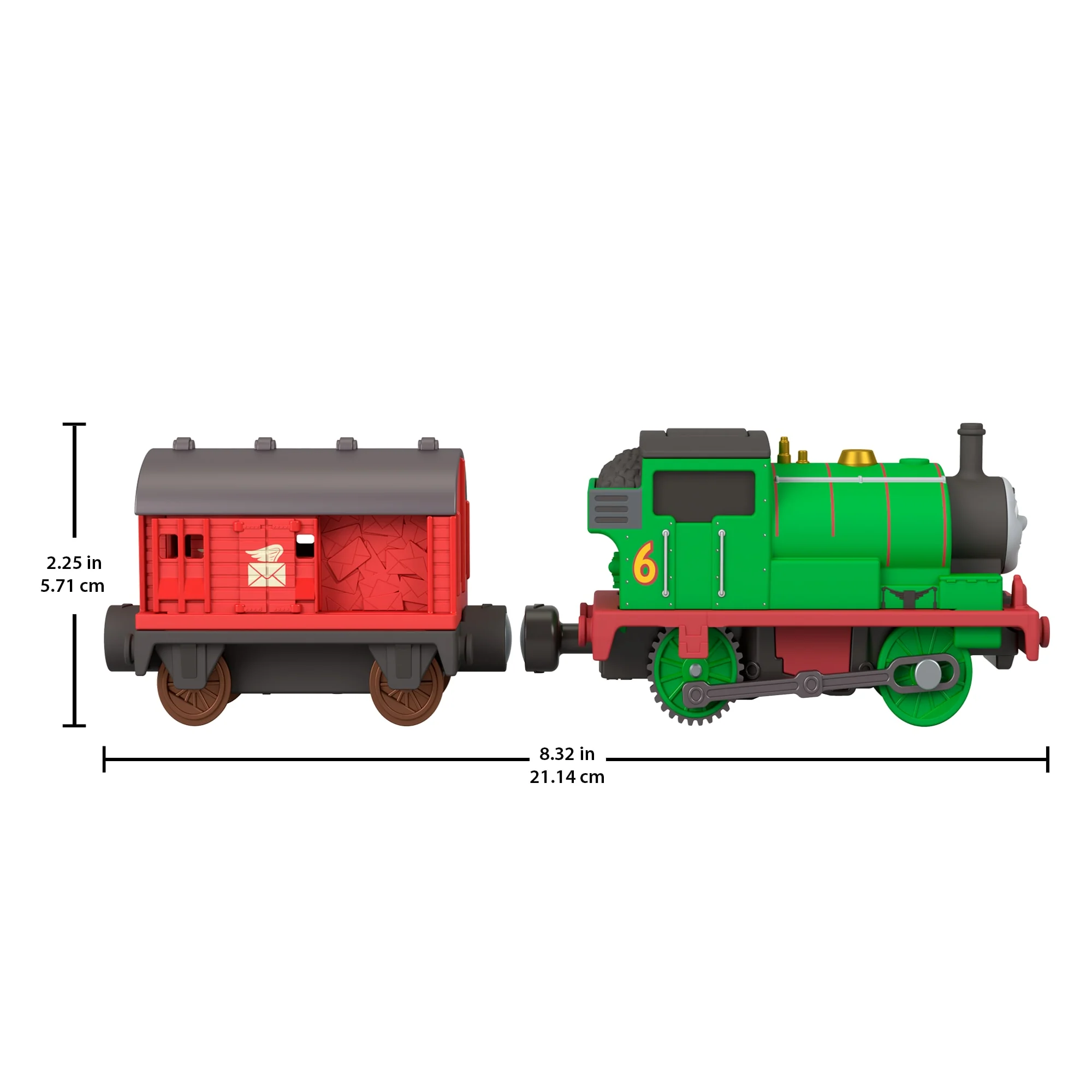Thomas & Friends By Fisher-Price Motorized Train, Battery-Powered Toy Engine Percy & Mail Car - Image 5