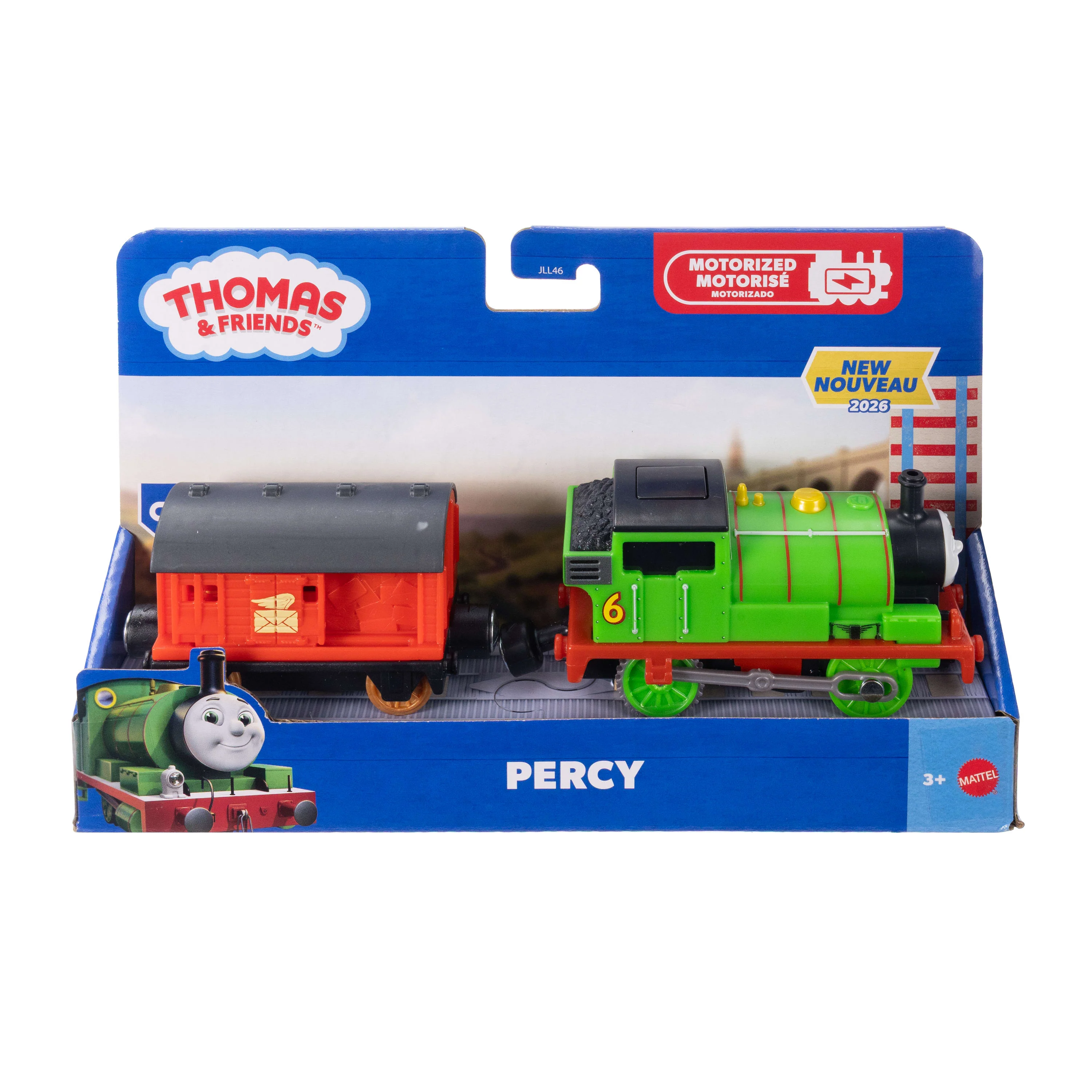 Thomas & Friends By Fisher-Price Motorized Train, Battery-Powered Toy Engine Percy & Mail Car - Image 6