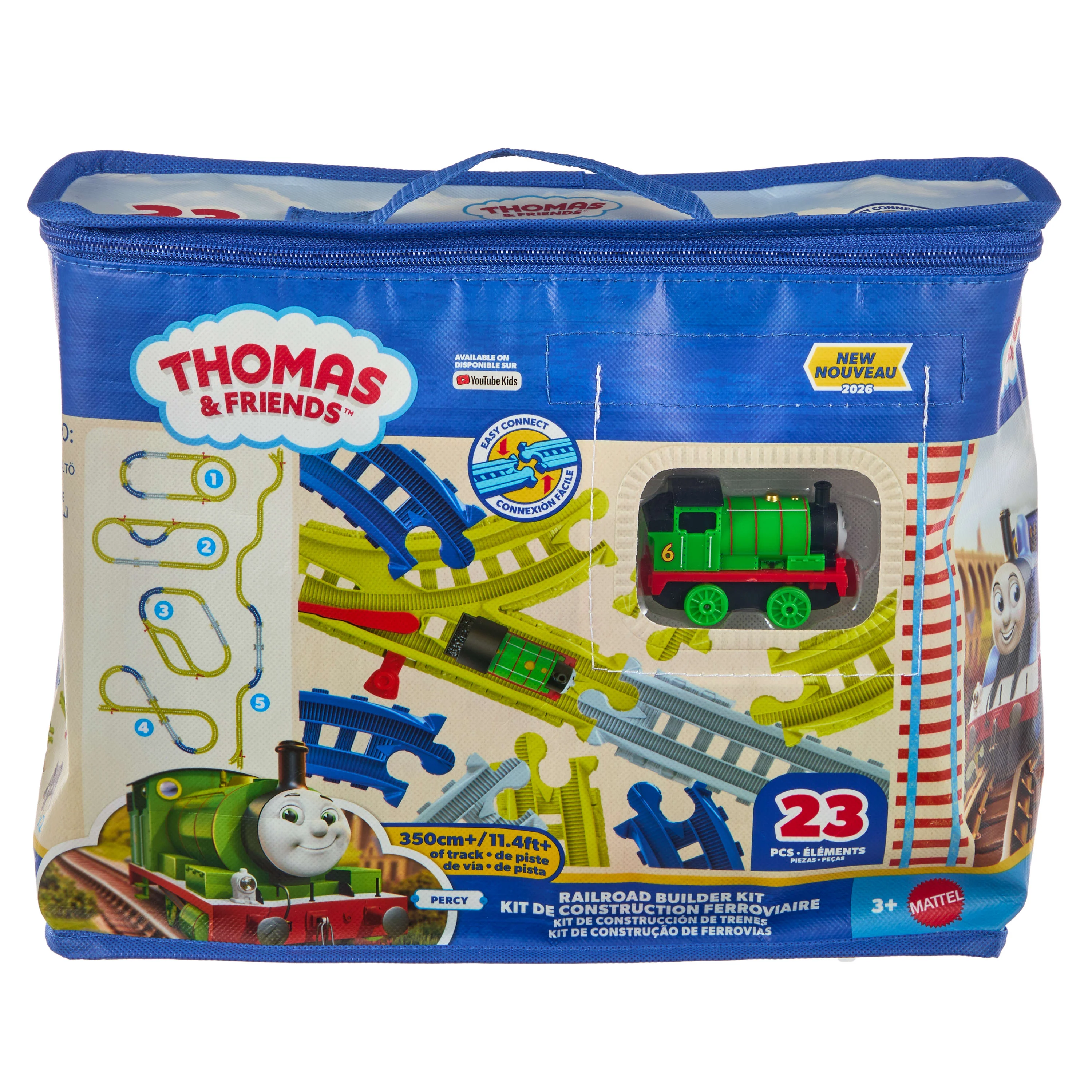 Thomas & Friends From Fisher-Price Easy Connect Track Kit, 22 Pieces, Percy Engine & Reusable Bag - Image 6
