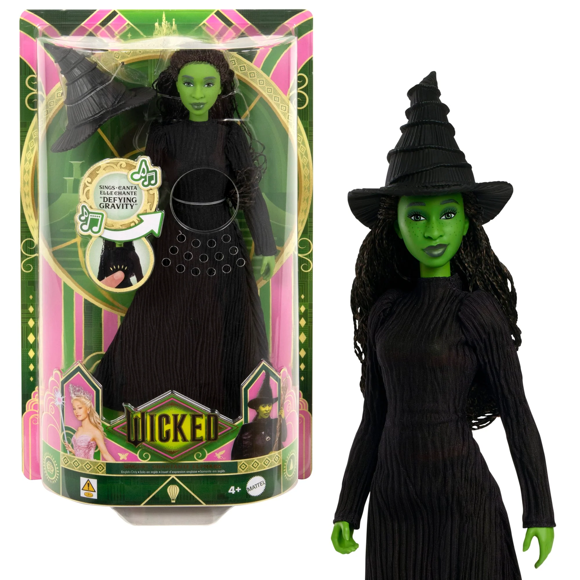 Universal Pictures Wicked Poupée Elphaba Chantante Avec Habillages et Accessoires - Bientôt Disponible