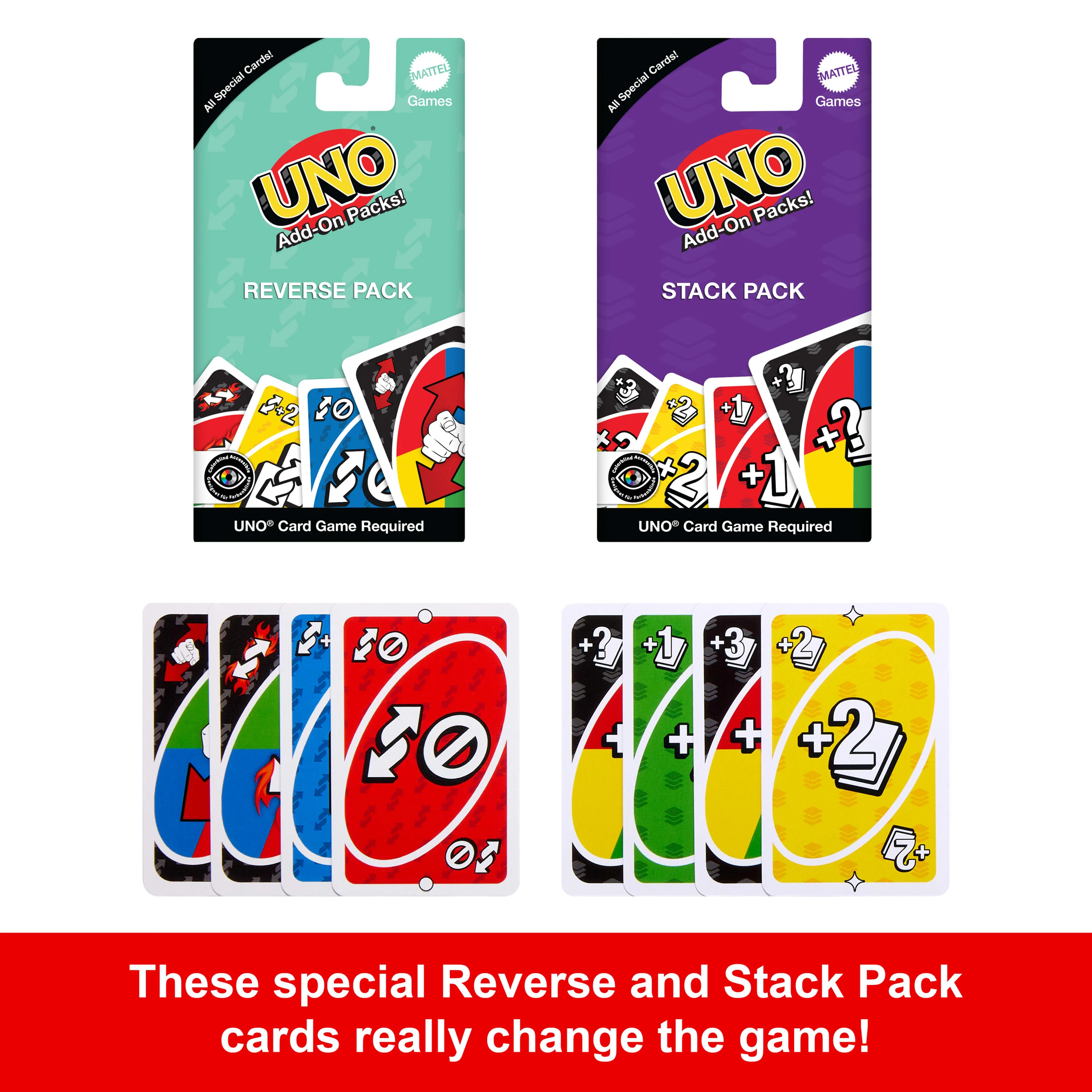UNO Card Game With 2 Add-On Packs Card Deck For Kids, Adults & Family Night - Image 3