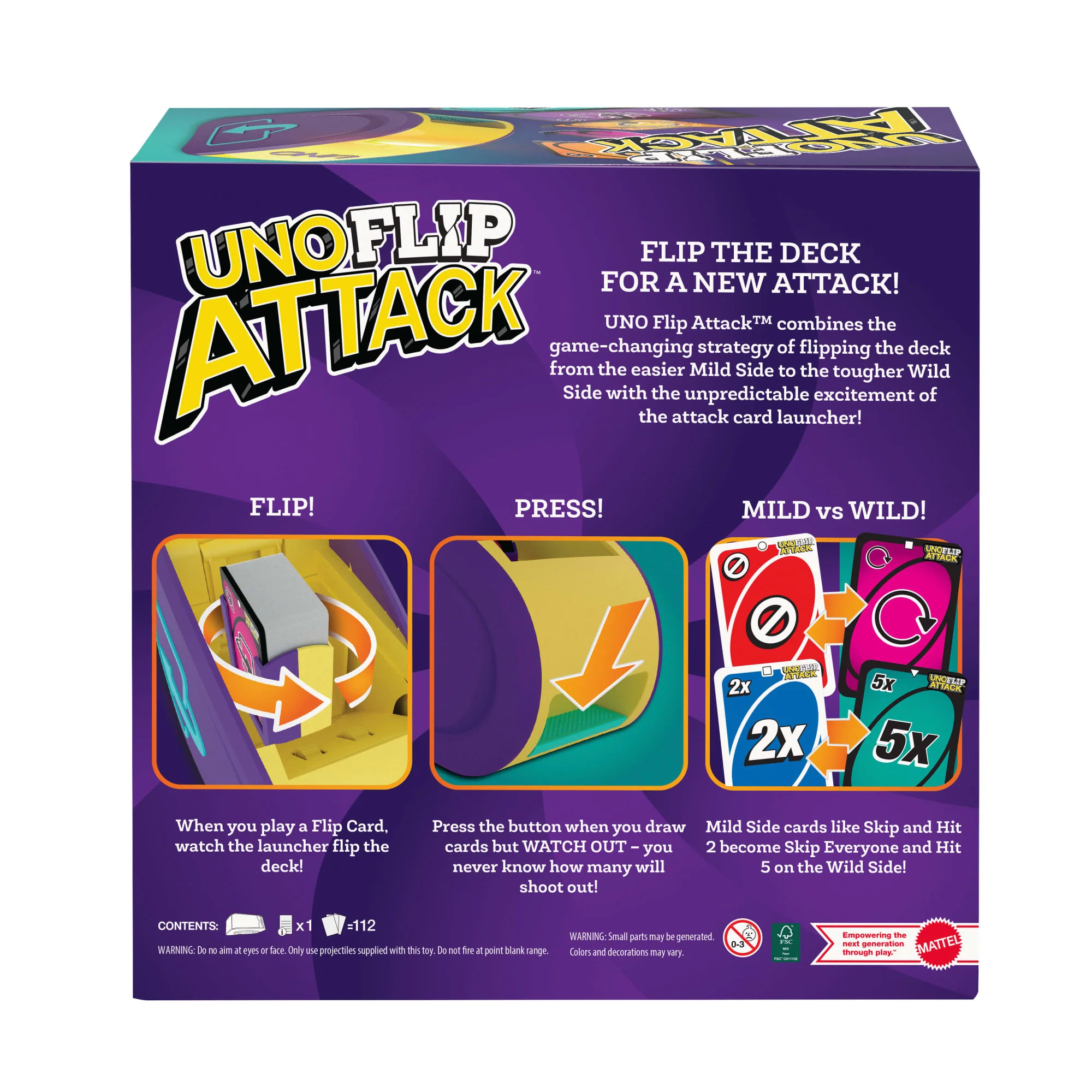 UNO Flip Attack Card Game For Kids, Adults & Family Night - Image 4