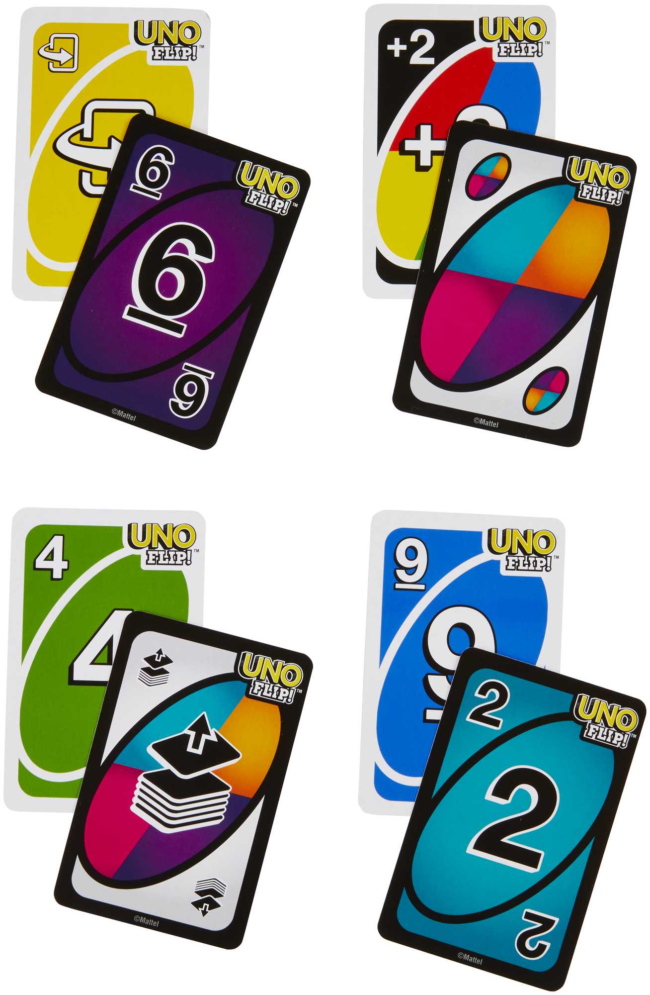 Uno Flip! Jeu de Cartes Dans Une Boîte de Rangement et de Voyage, Paquet de Cartes Accessible Aux Personnes Daltoniennes, Pour Les enfants et Les Familles - Image 2