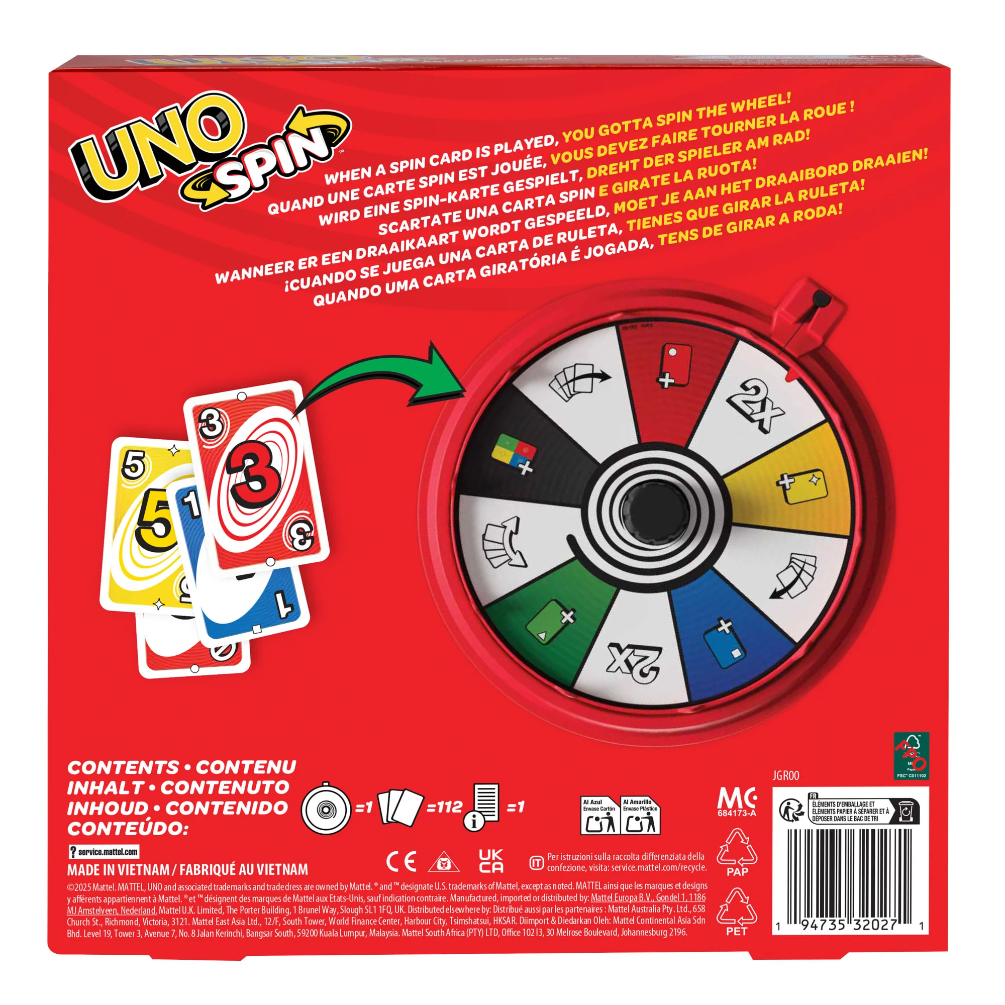 UNO Jogo de Tabuleiro Spin Novo - Image 6