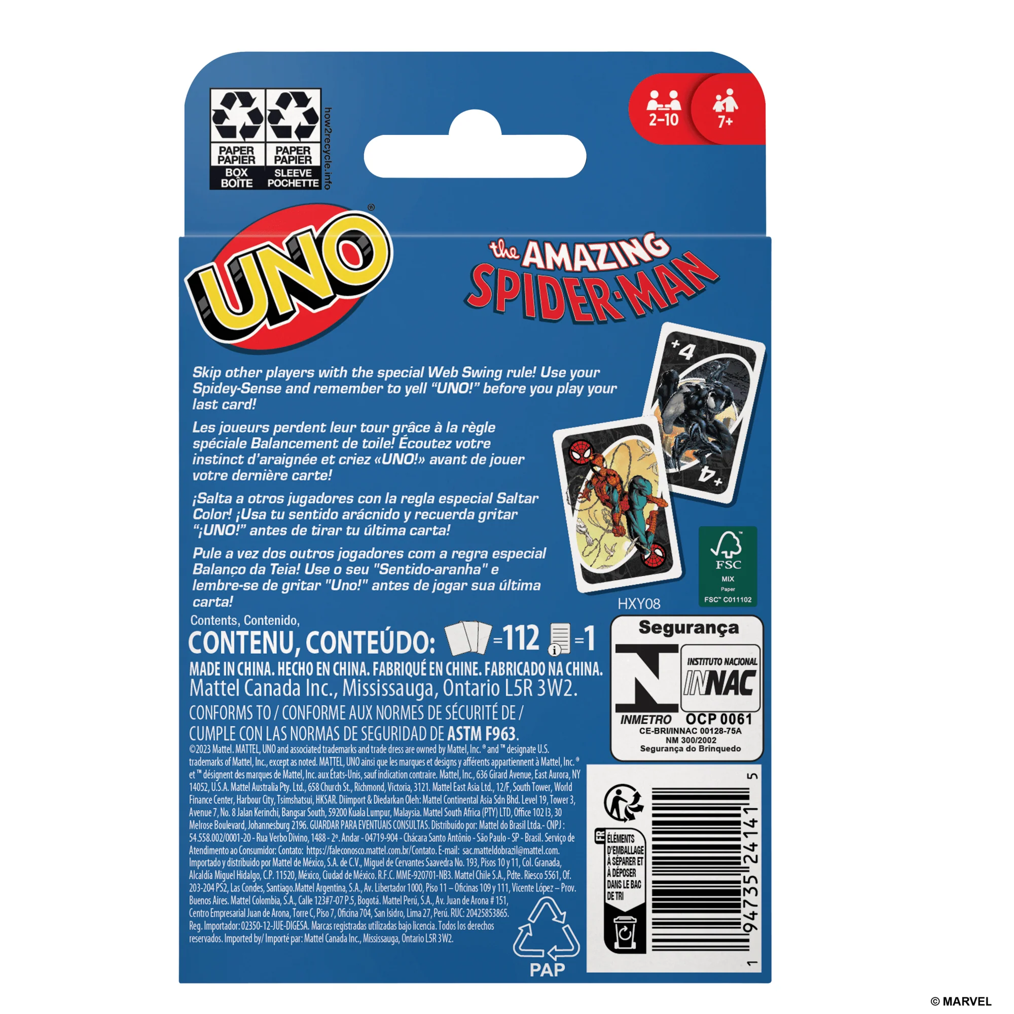 UNO The Amazing Spider-Man Card Game For Kids, Adults & Family Night Inspired By Marvel Comic Book Series - Image 4