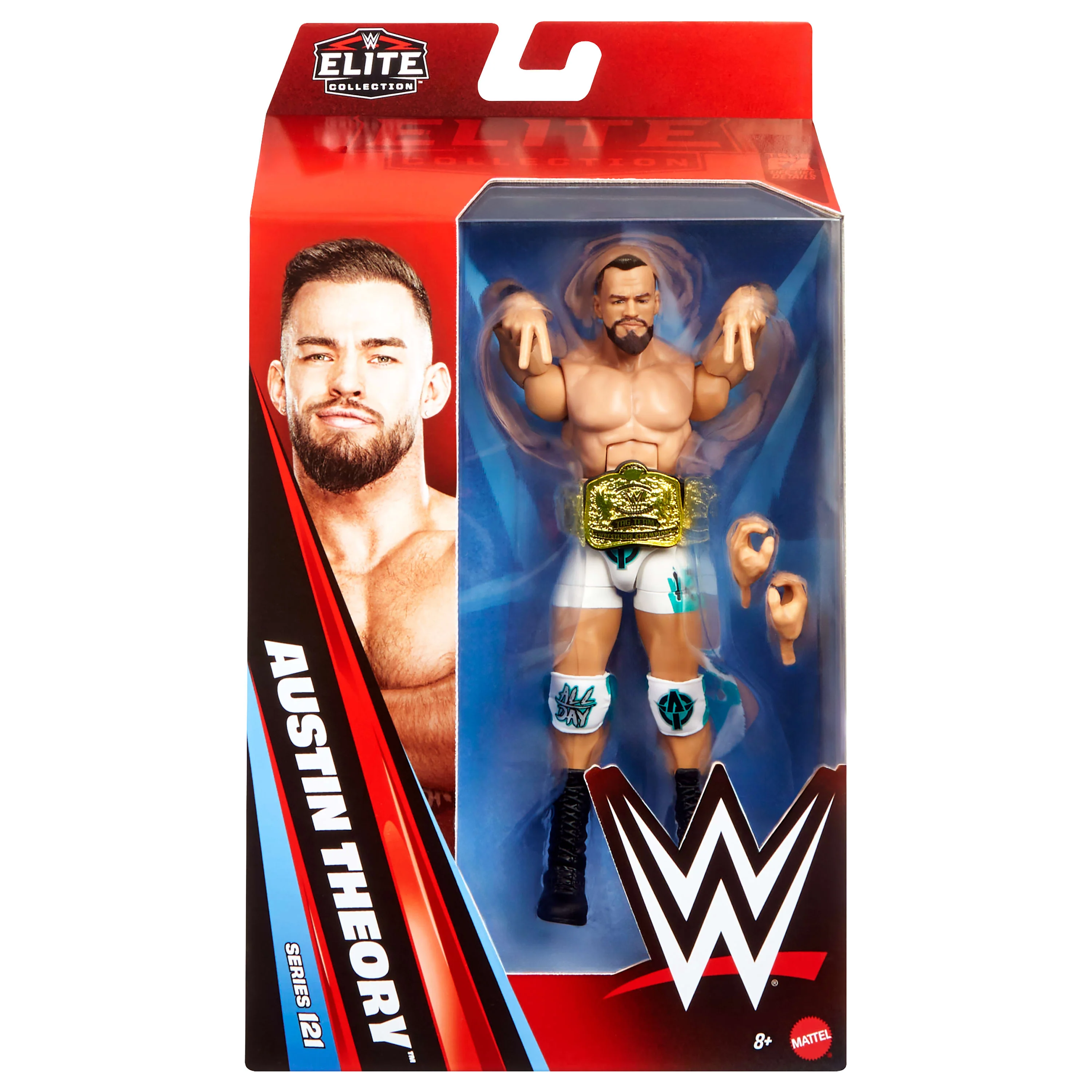 WWE Elite Austin Theory Action Figure, Series #121, 6-inch Collectible With Accessories - Image 6
