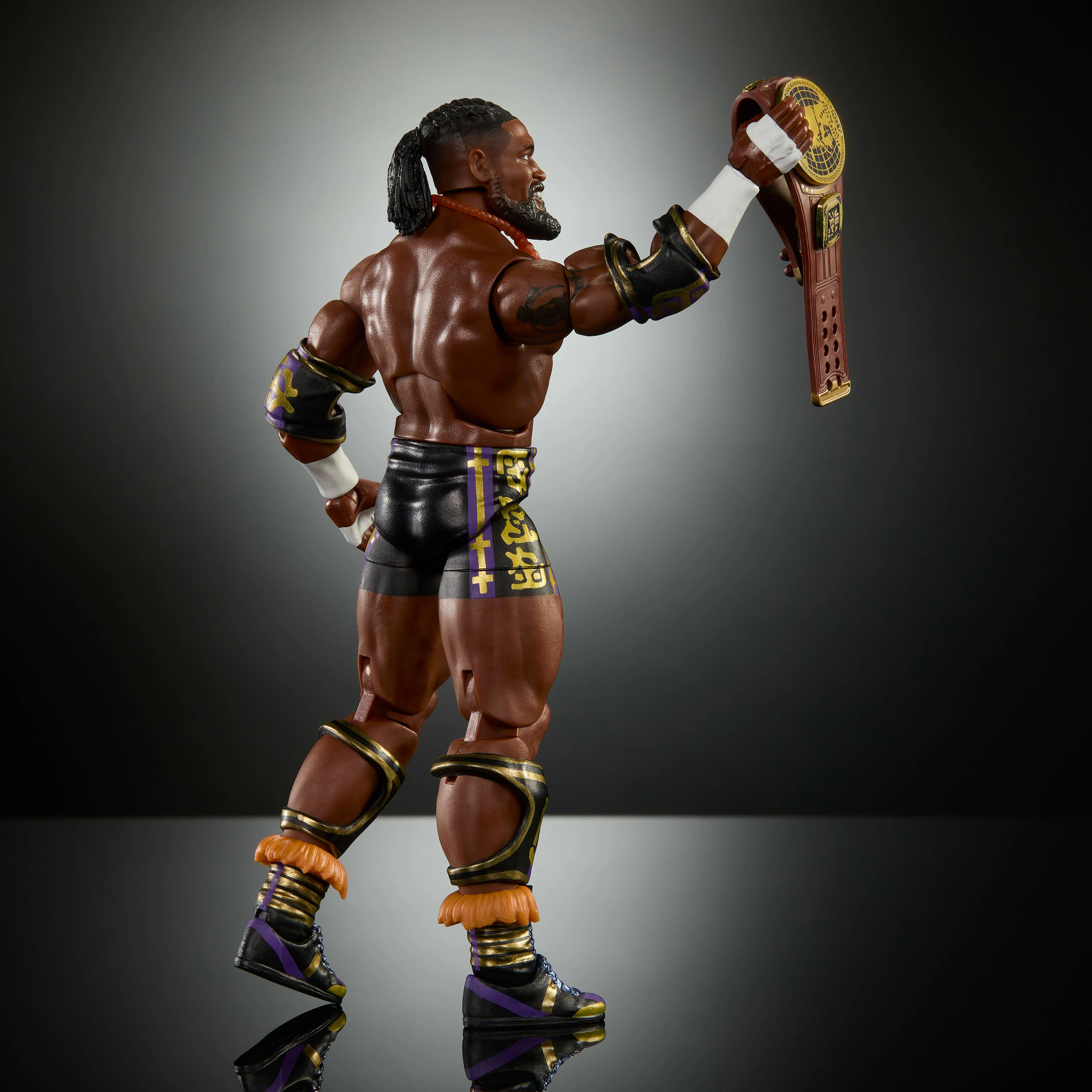WWE Elite Oba Femi Action Figure, Series #121Set, 6-inch Collectible With Accessories - Image 4