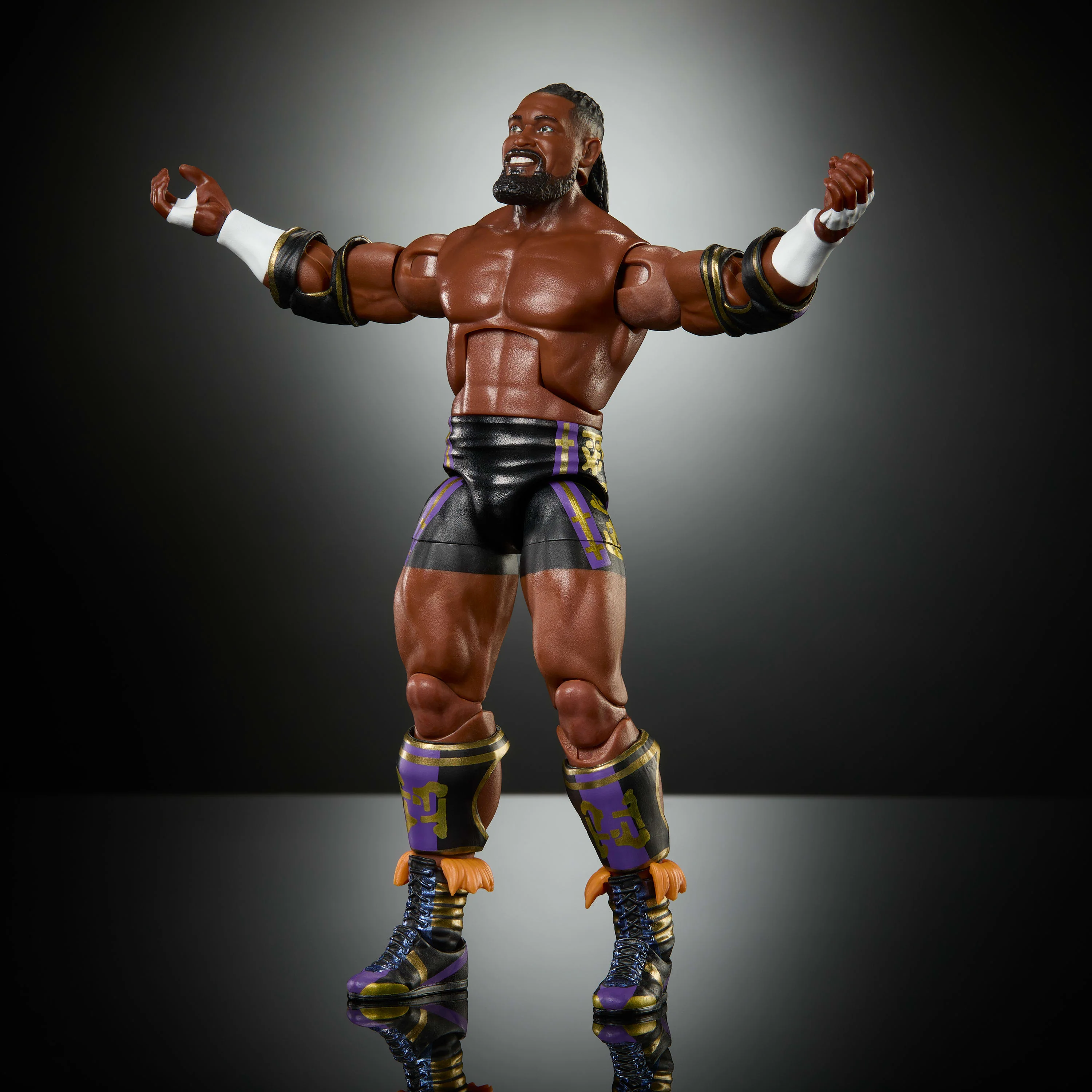 WWE Elite Oba Femi Action Figure, Series #121Set, 6-inch Collectible With Accessories - Image 5