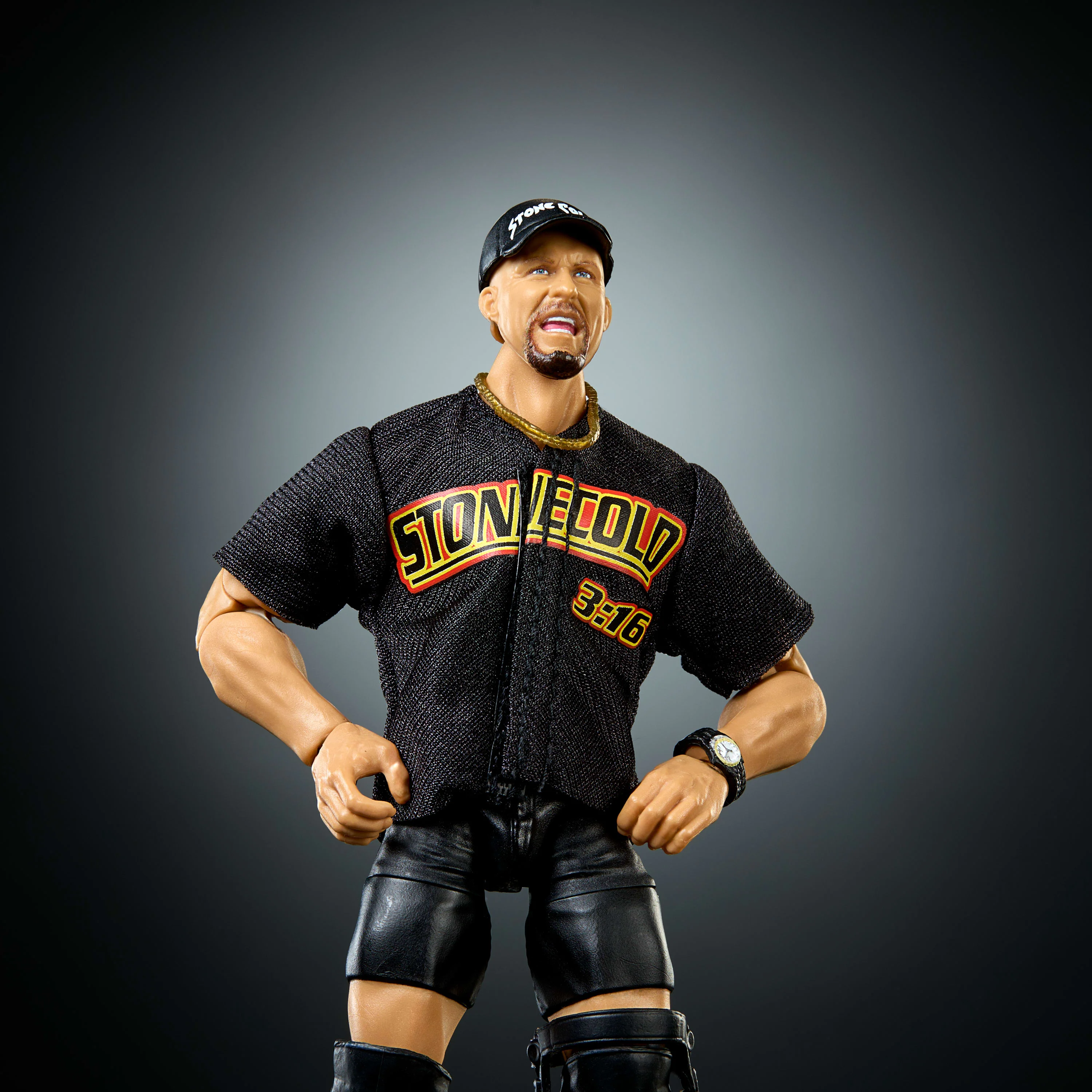 WWE Elite “Stone Cold” Steve Austin Action Figure, Series #122, 6-inch Collectible With Accessories - Image 3