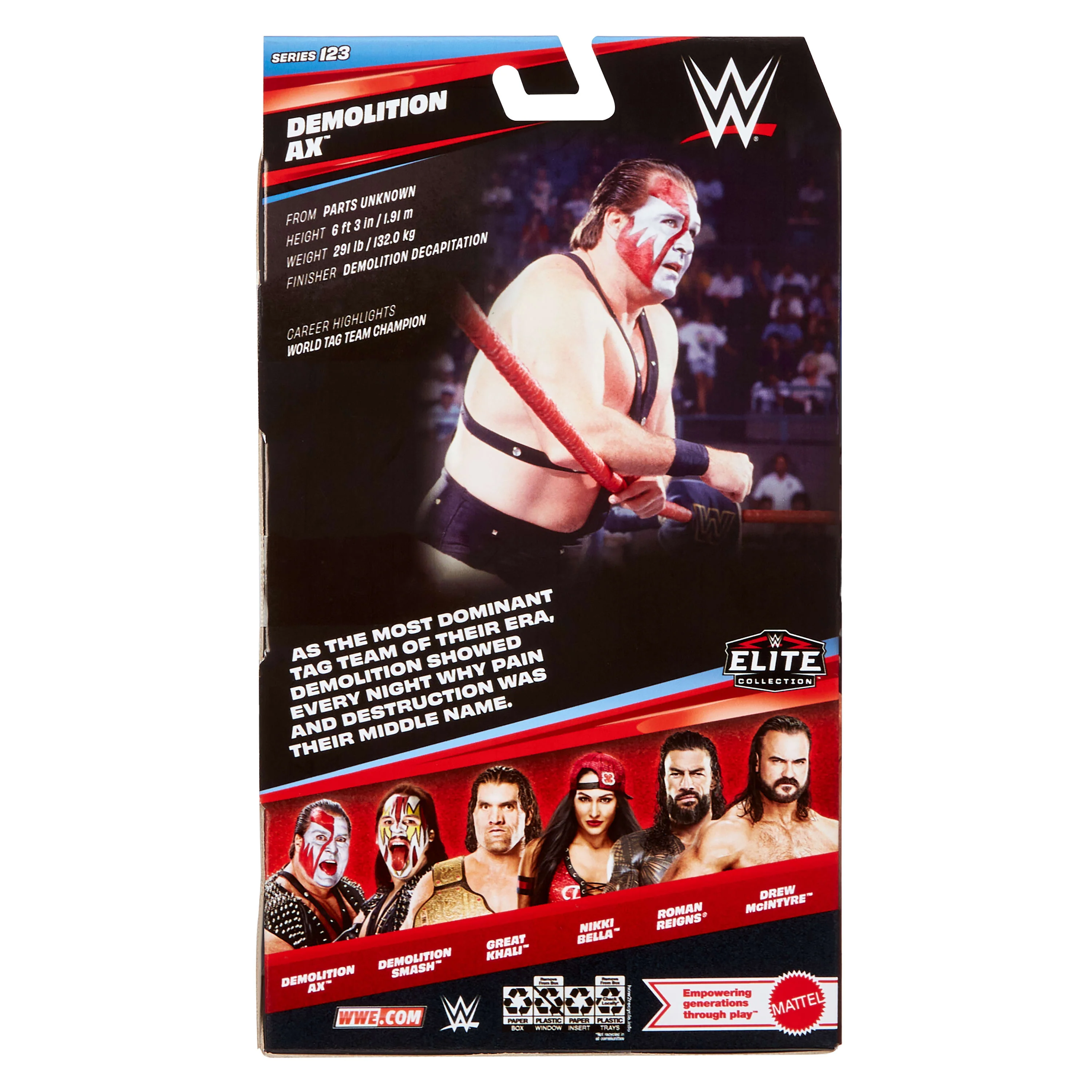 WWE Elite Demolition Ax Action Figure, Series #123 Set, 6-inch Collectible With Accessories - Image 6