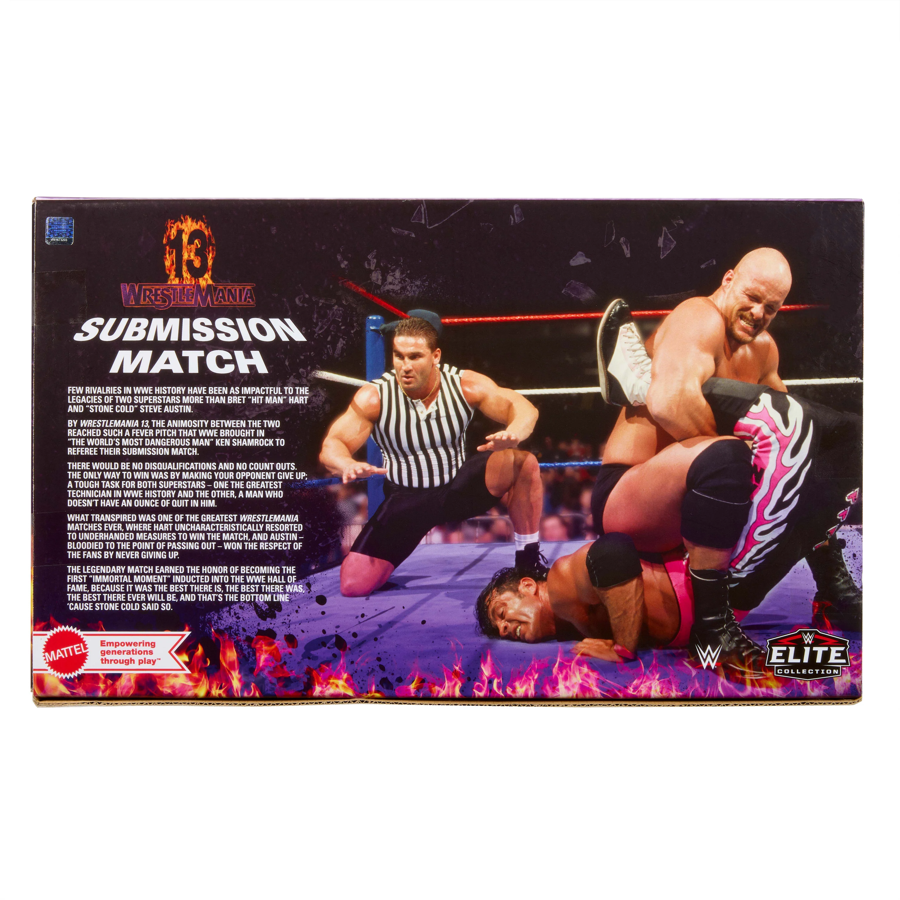 WWE Elite Legacy Submission Match 3 Action Figures & Accessories Set, 6-Inch Collectible - Image 6
