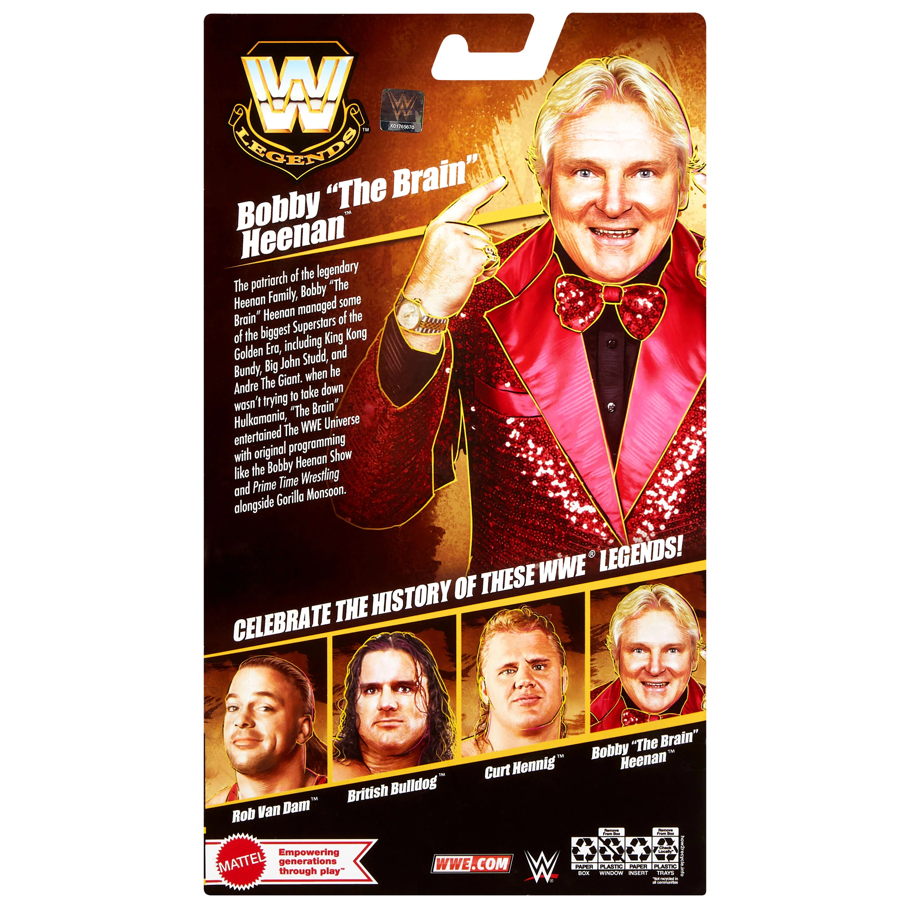 WWE Elite Legends Bobby “The Brain” Heenan Action Figure & Accessories, Series 29 6-inch Collectible - Image 6