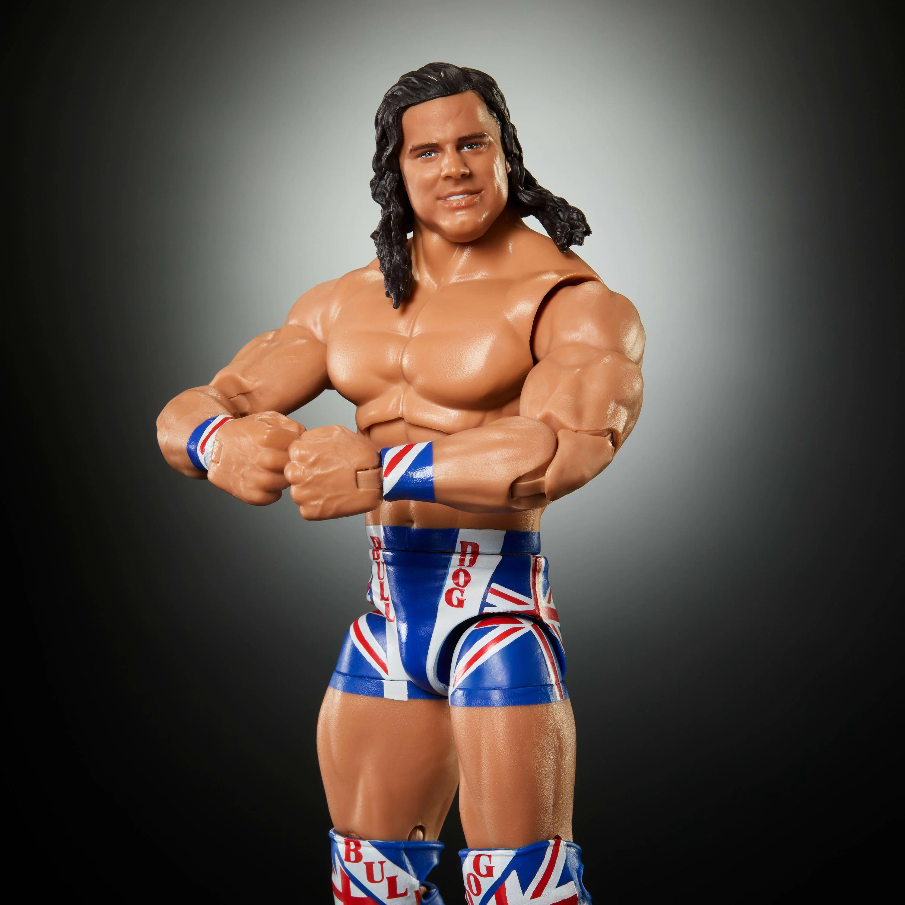 WWE Elite Legends British Bulldog Action Figure & Accessories, Series 29 6-inch Collectible Set - Image 5