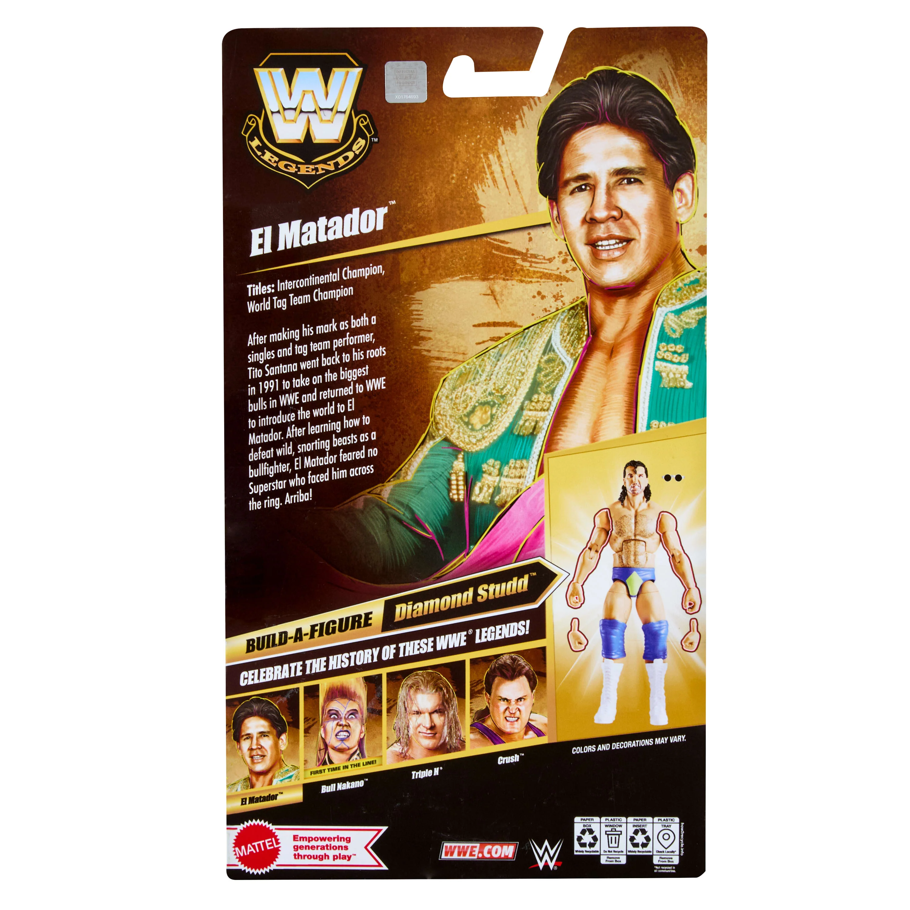 WWE Elite Legends El Matador Action Figure & Accessories, Series 31 6-inch Collectible Set - Image 6