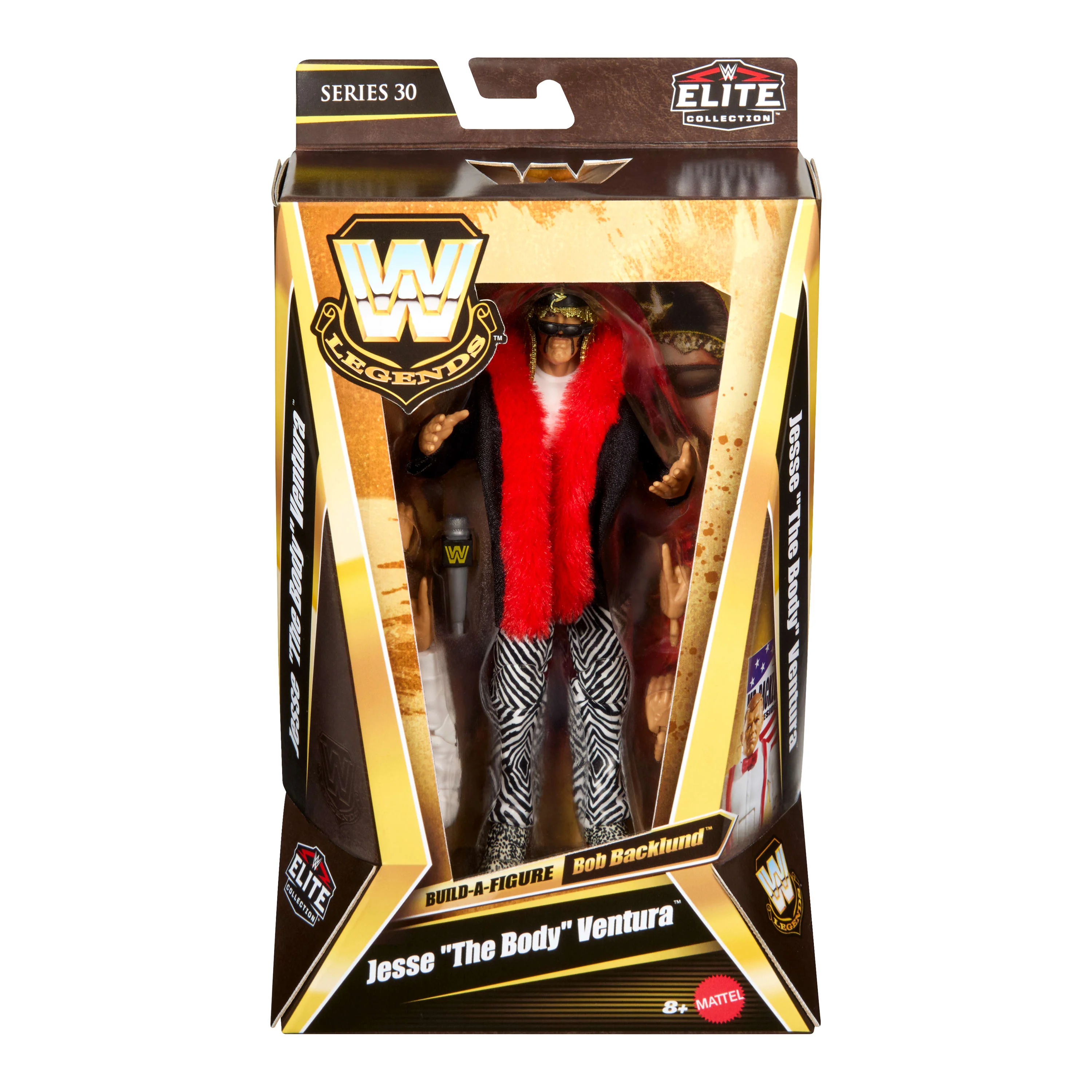 WWE Elite Legends Jesse “The Body” Ventura Action Figure & Accessories, Series 30 6-inch Set - Image 2
