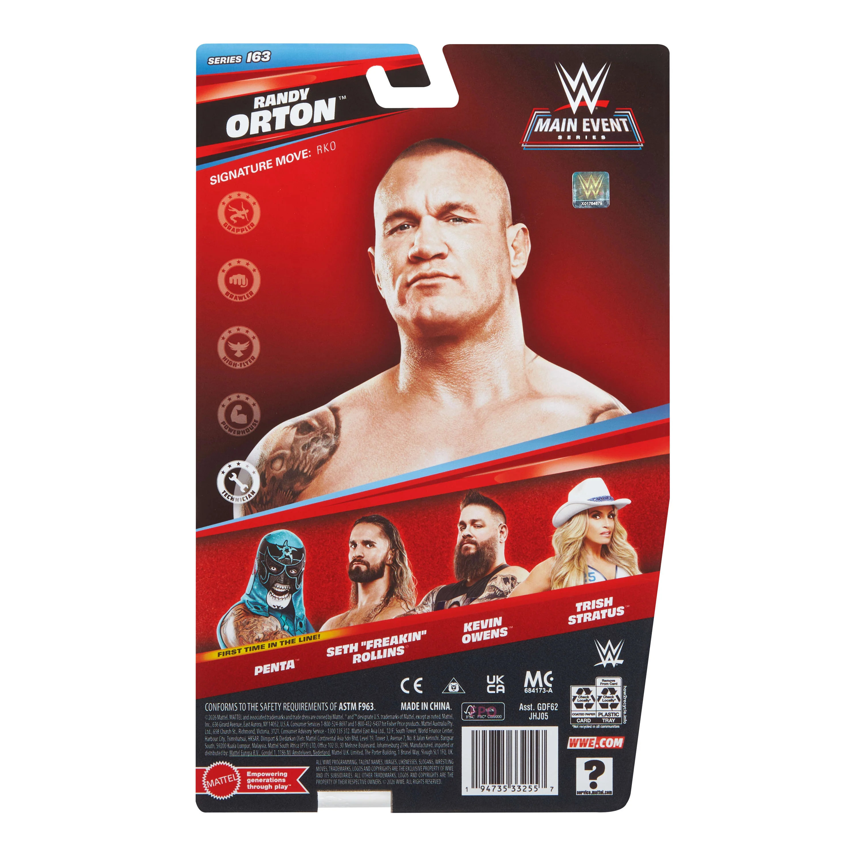 WWE Randy Orton Action Figure, Main EVent Series #163, 6-inch Collectible With Articulation - Image 6