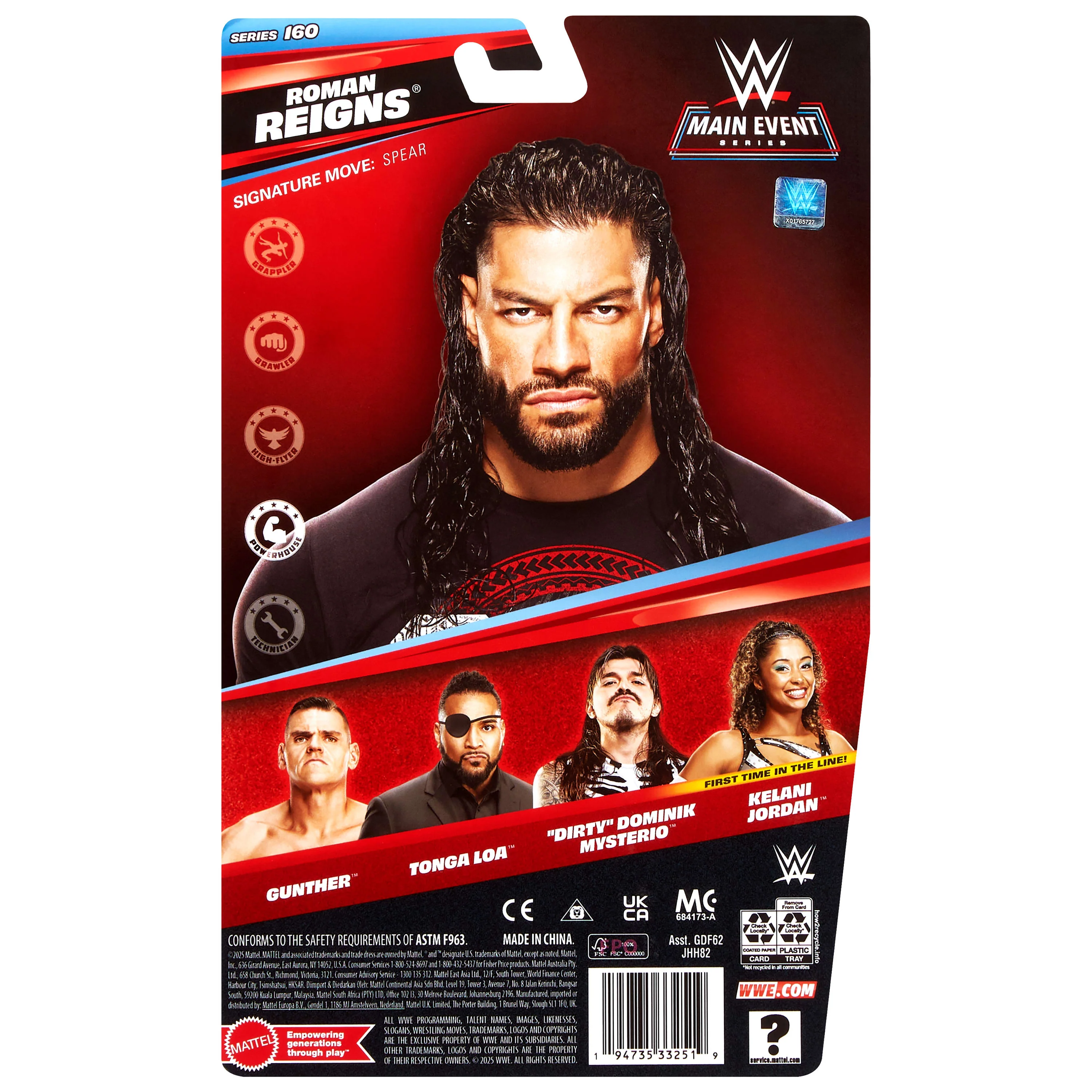 WWE Roman Reigns Action Figure, Main EVent Series #160, 6-inch Collectible With Articulation - Image 6