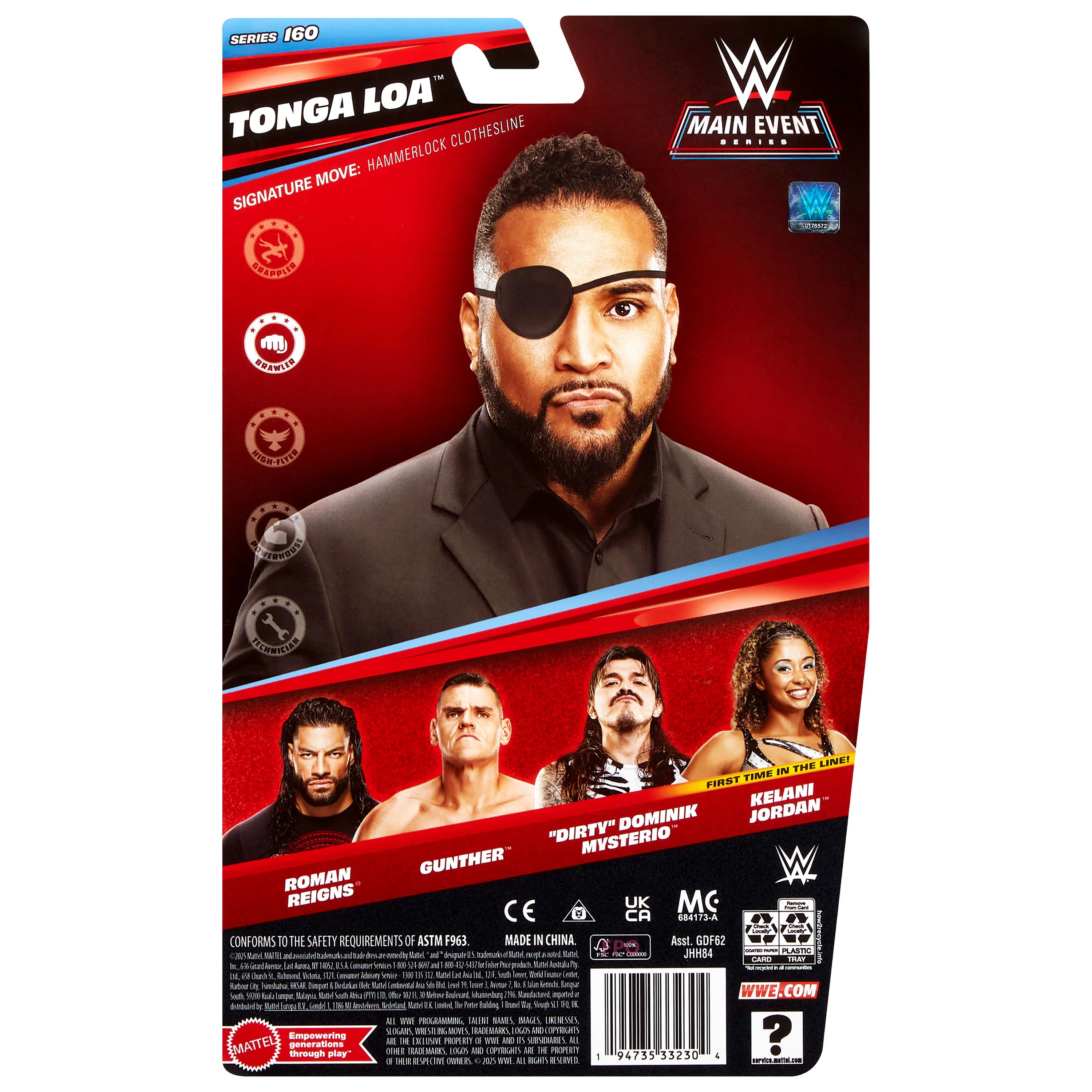 WWE Tonga Loa Action Figure, Main EVent Series #160, 6-inch Collectible With Articulation - Image 6