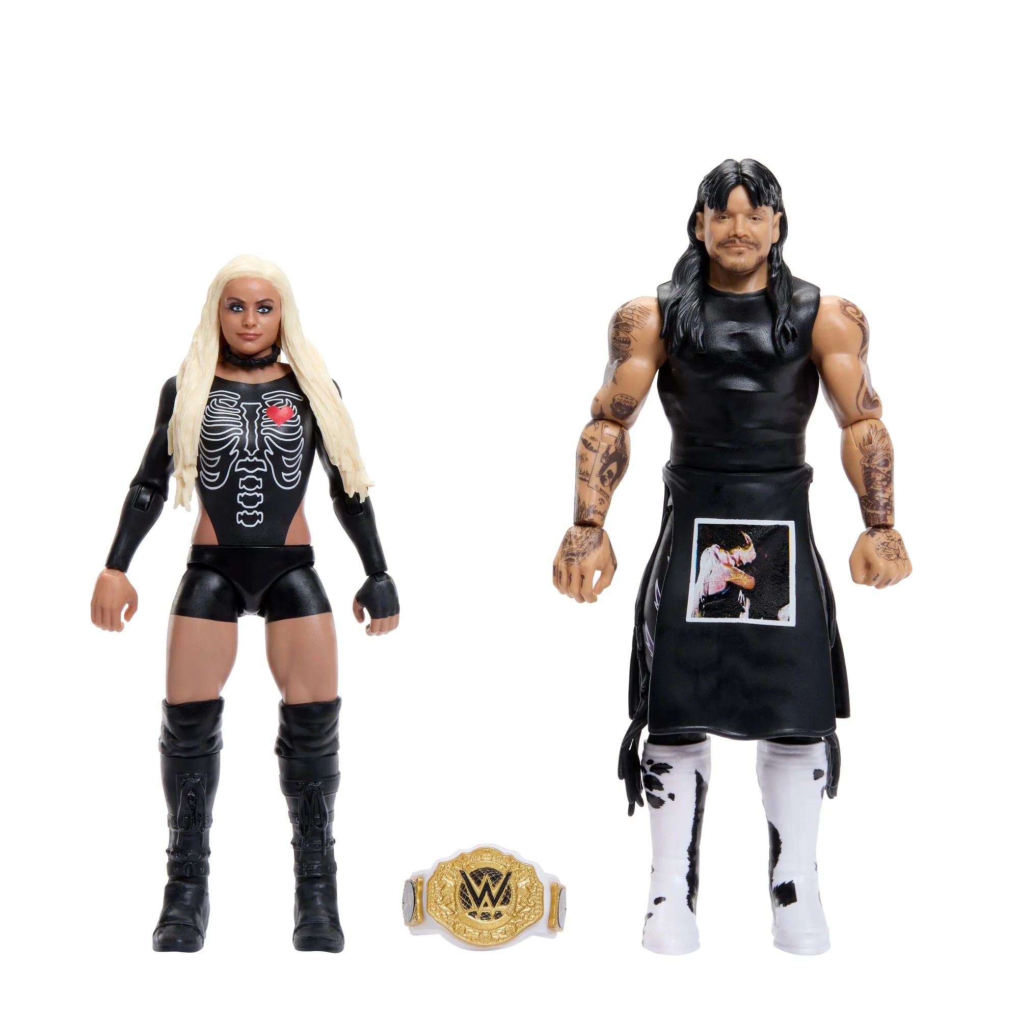 WWE Main Event Showdown Dirty Dominik Mysterio & Liv Morgan Action Figures Set, Series #25, 6-Inch