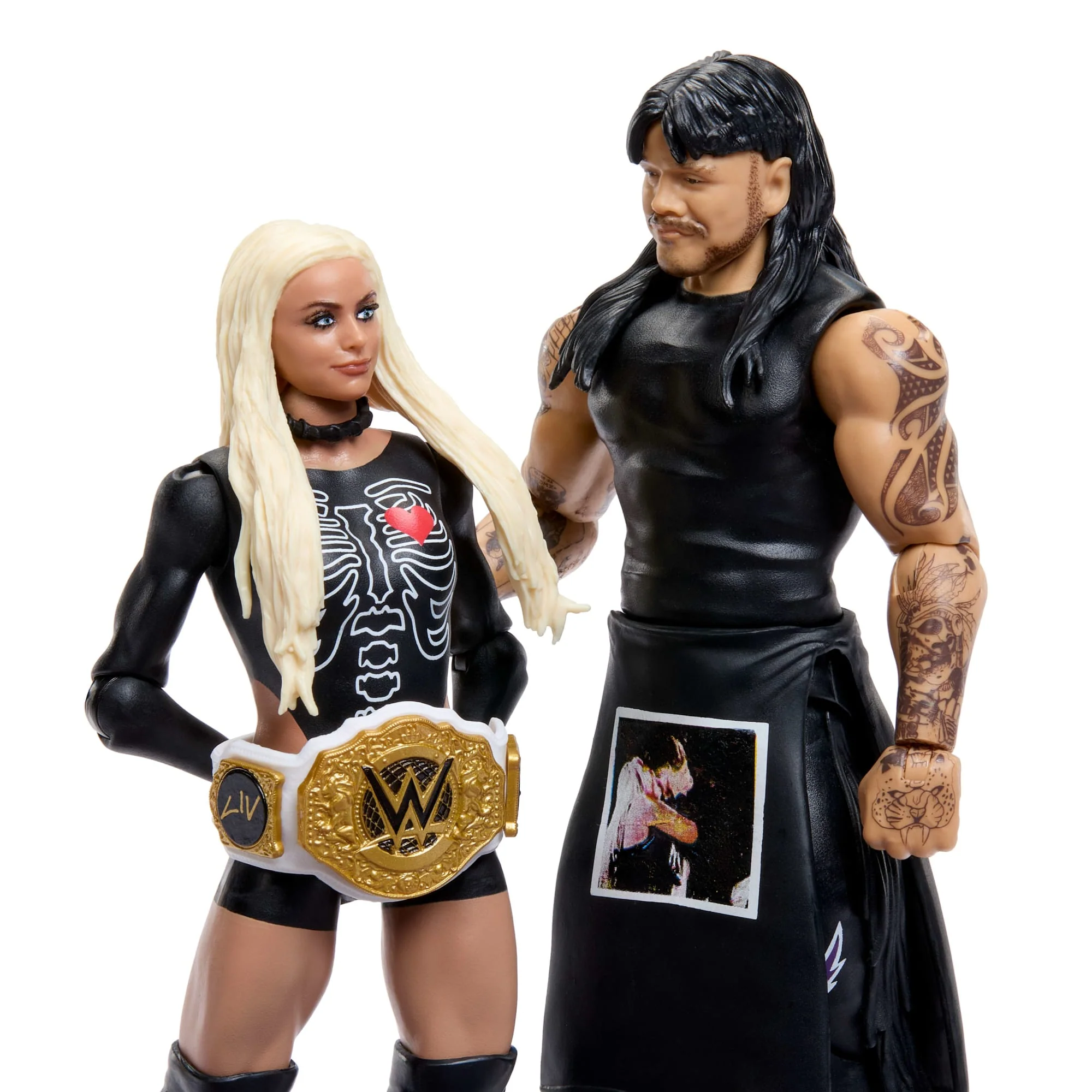 WWE Main Event Showdown Dirty Dominik Mysterio & Liv Morgan Action Figures Set, Series #25, 6-Inch - Image 4