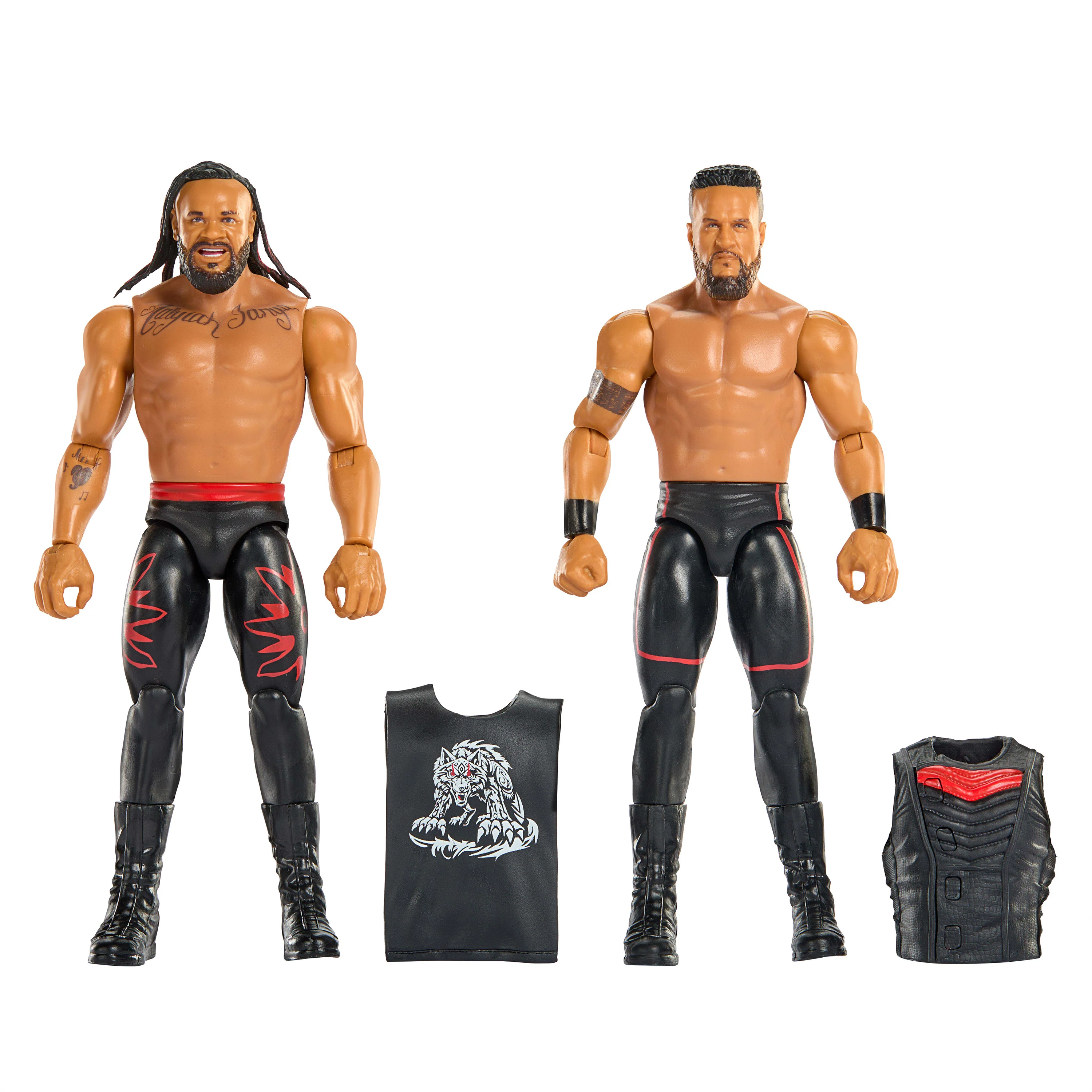 WWE Main EVent Showdown Tama Tonga & Jacob Fatu Action Figures Set, Series #24, 6-inch Collectibles