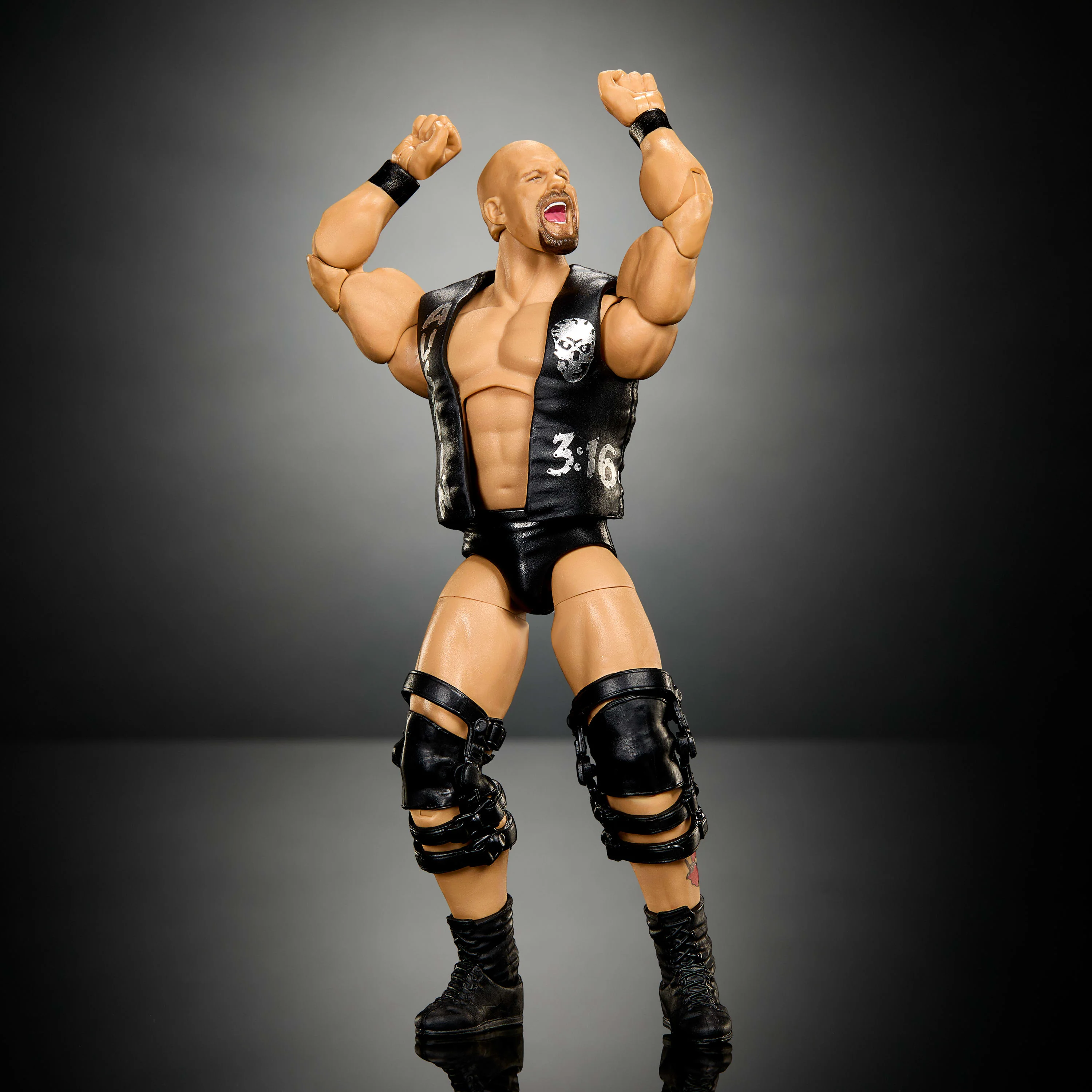 WWE Elite Collection Premium Live EVent Stone Cold Steve Austin Action Figure Set, Summerslam Series - Image 3