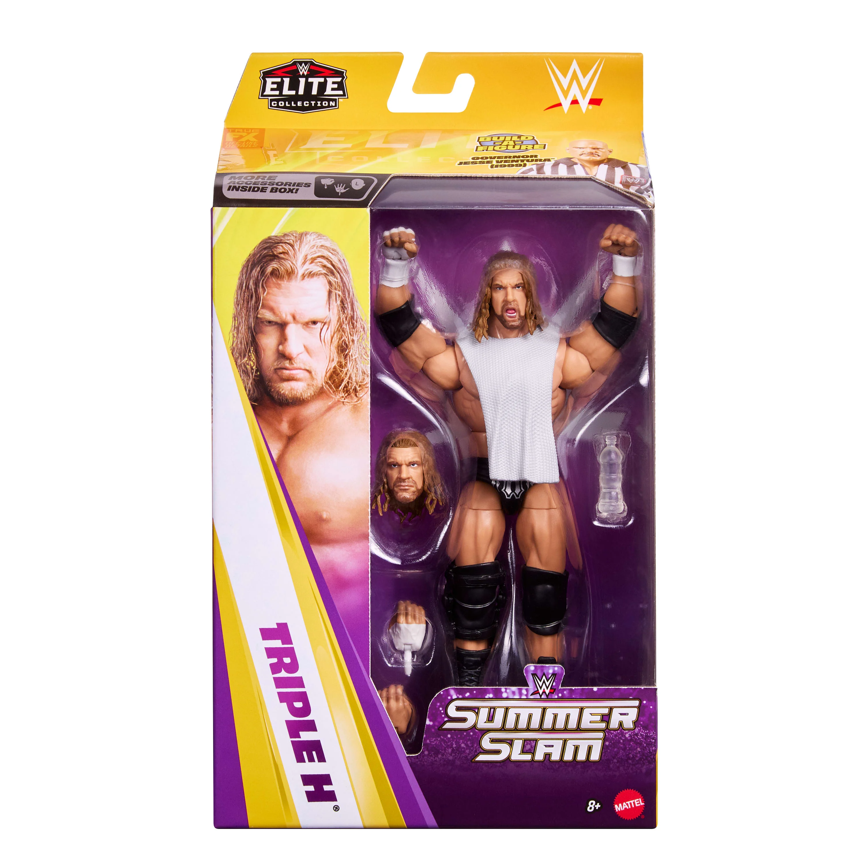 WWE Elite Collection Premium Live EVent Triple H Action Figure Set, Summerslam Series Collectible - Image 5
