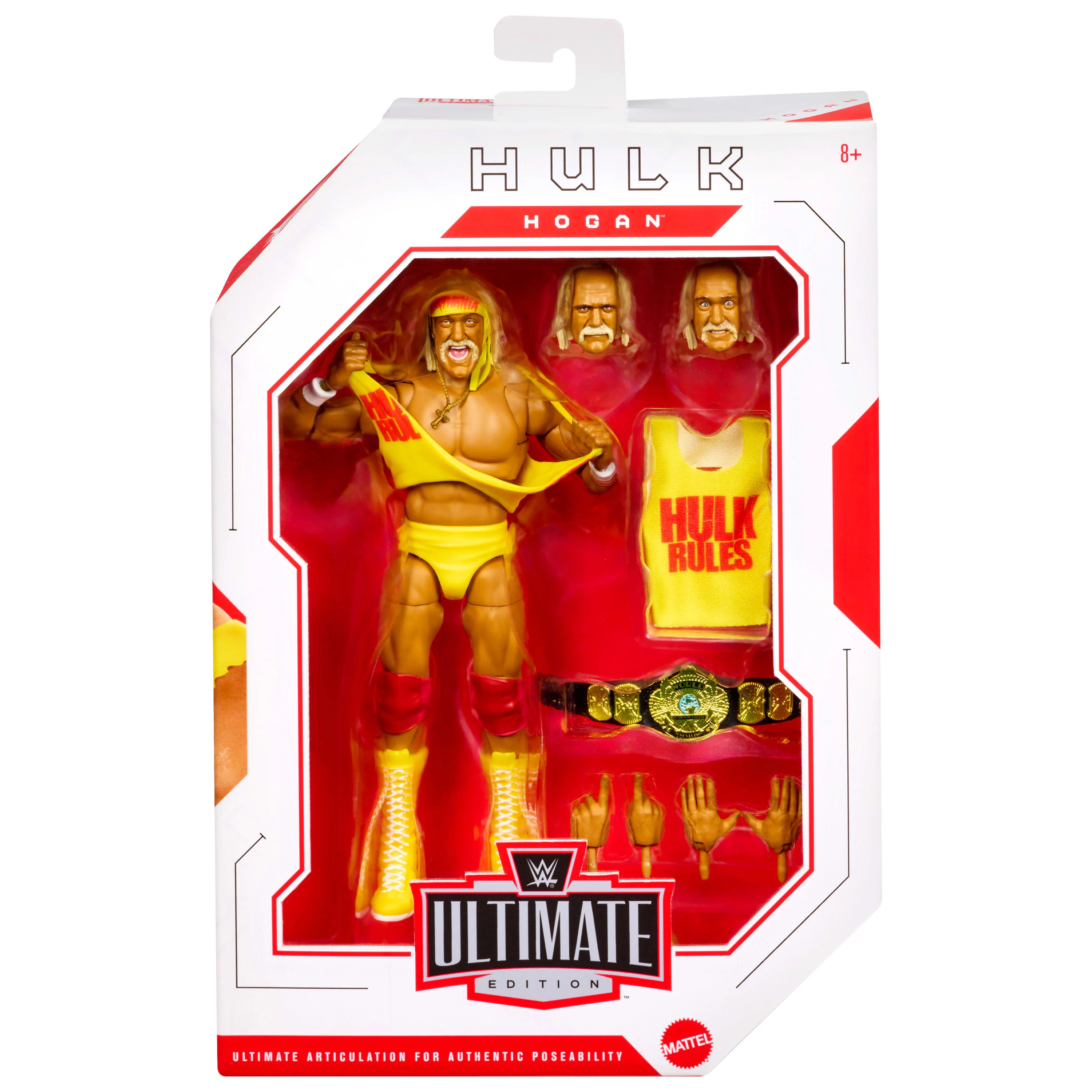 WWE Ultimate Edition Hulk Hogan Action Figure & Accessories Set, 6-inch Collectible - Image 2