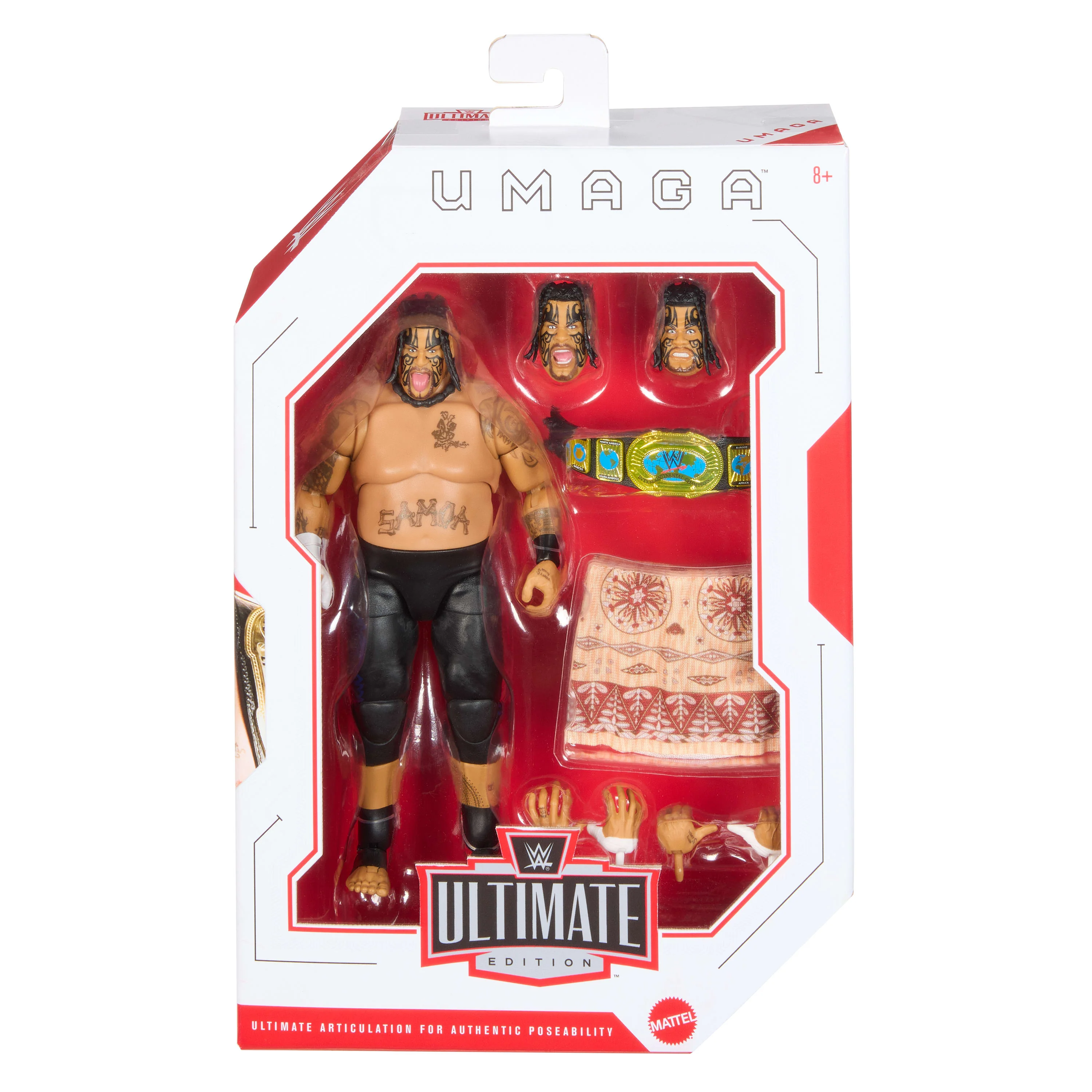 WWE Ultimate Edition Umaga Action Figure & Accessories Set, 6-inch Collectible Superstar - Image 2