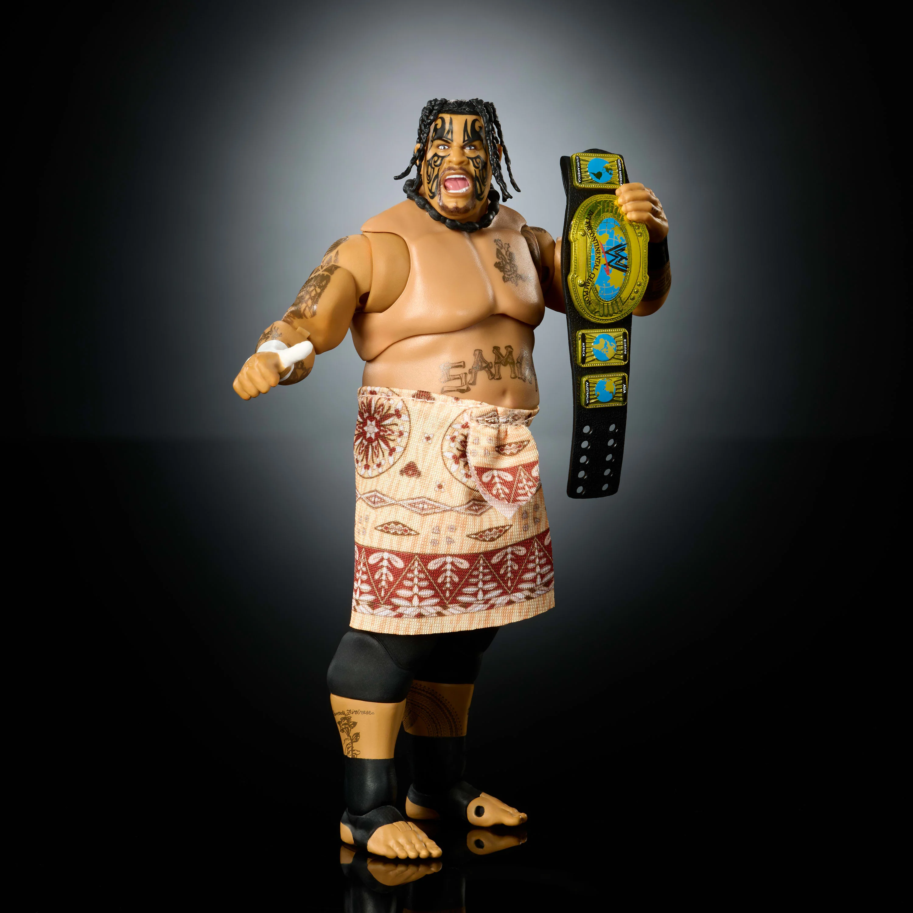 WWE Ultimate Edition Umaga Action Figure & Accessories Set, 6-inch Collectible Superstar - Image 4