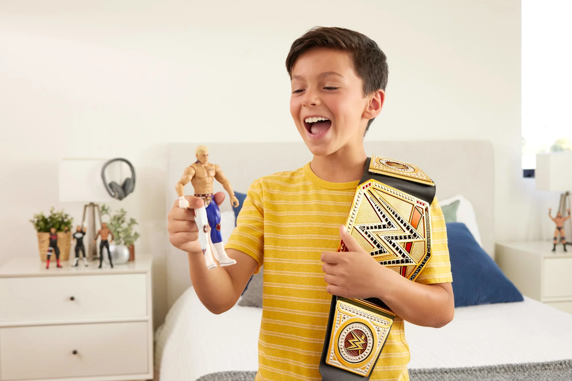 WWE Championship Title, World Heavyweight Role-Play & Costume, Leather-Like Belt - Image 2