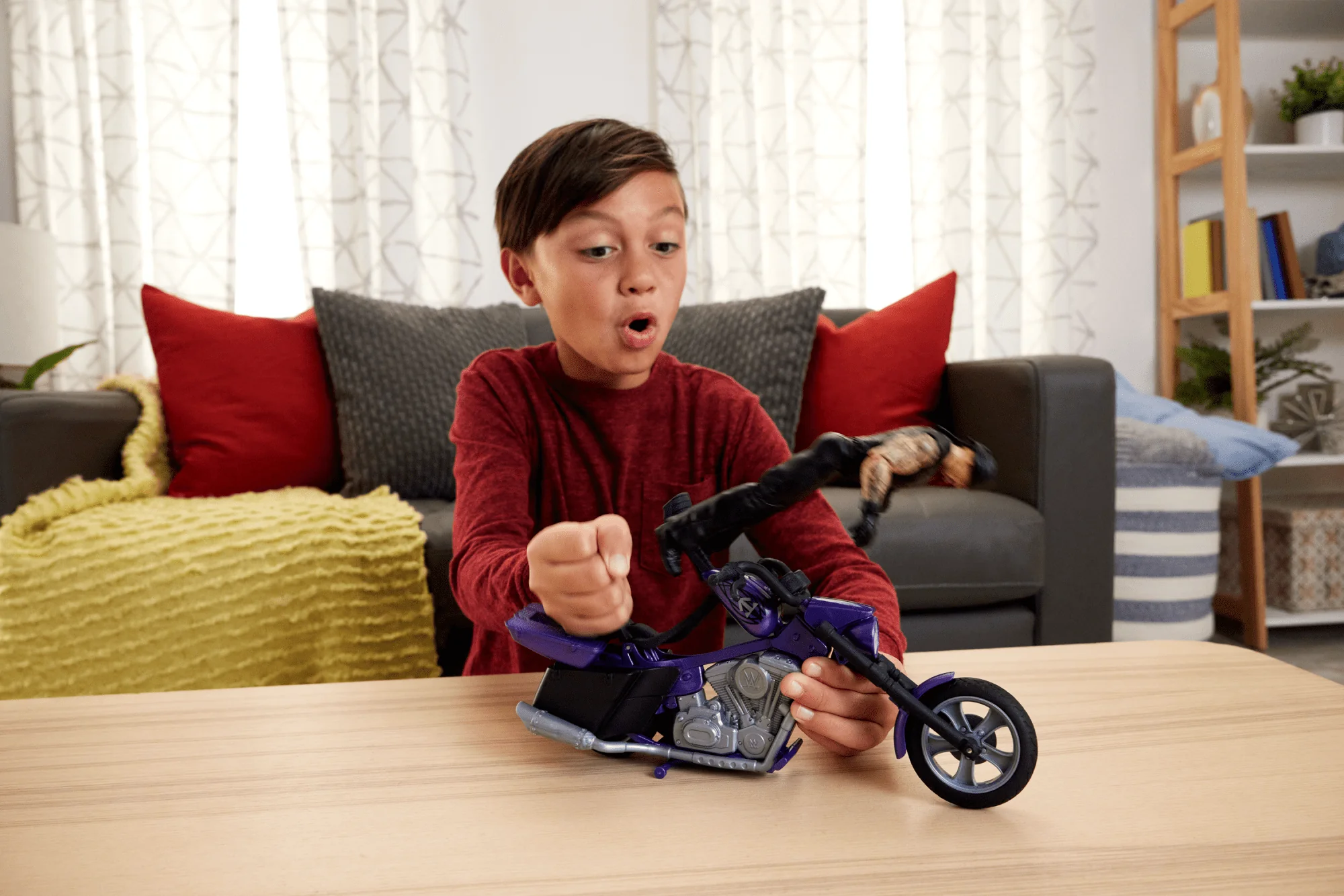 WWE Wrekkin’ Slamcycle Vehicle & Undertaker Action Figure, Toy Morotcycle With Breakaway Parts - Image 2