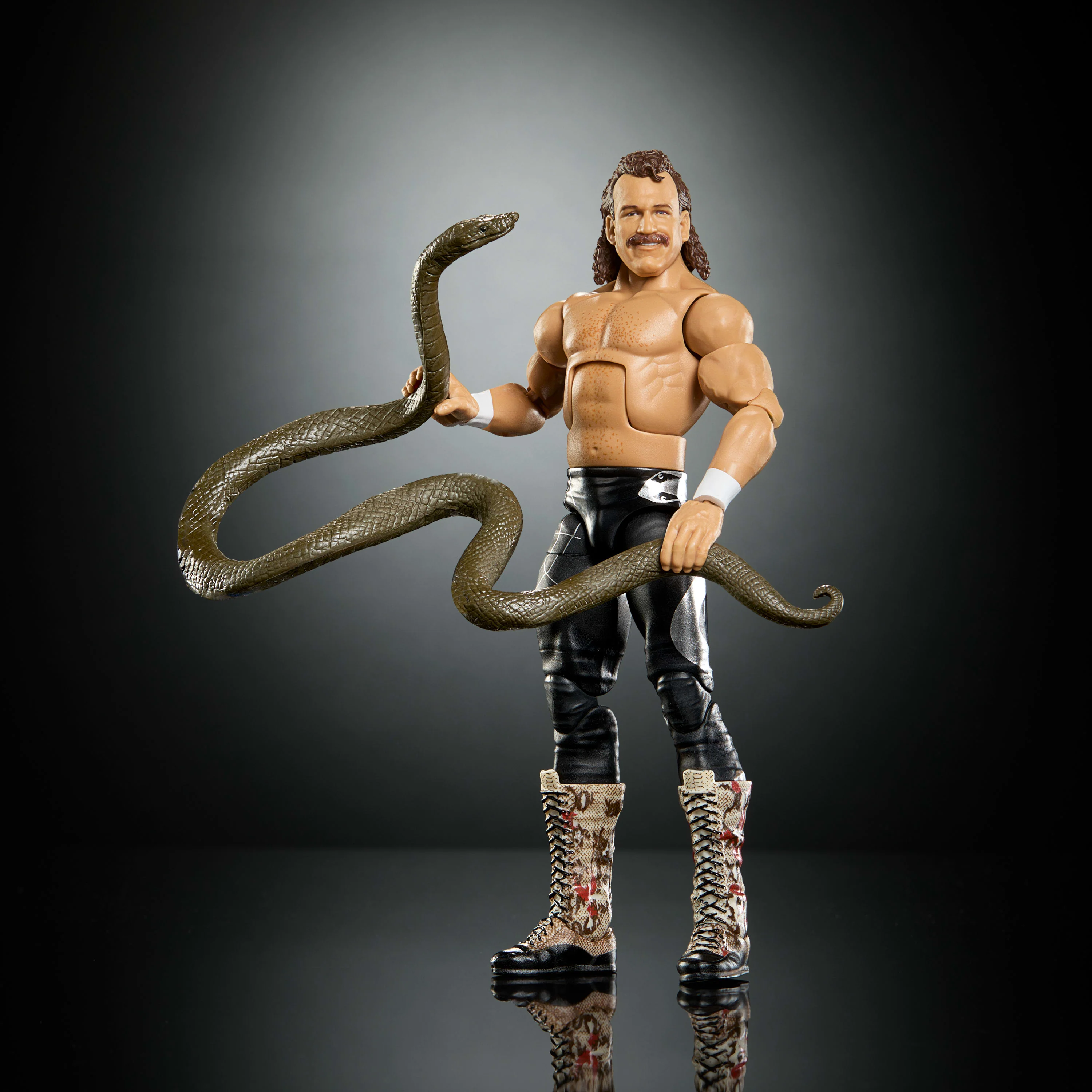 WWE Elite Collection Premium Live EVent Jake “The Snake” Roberts Action Figure Set, Wrestlemania - Image 3
