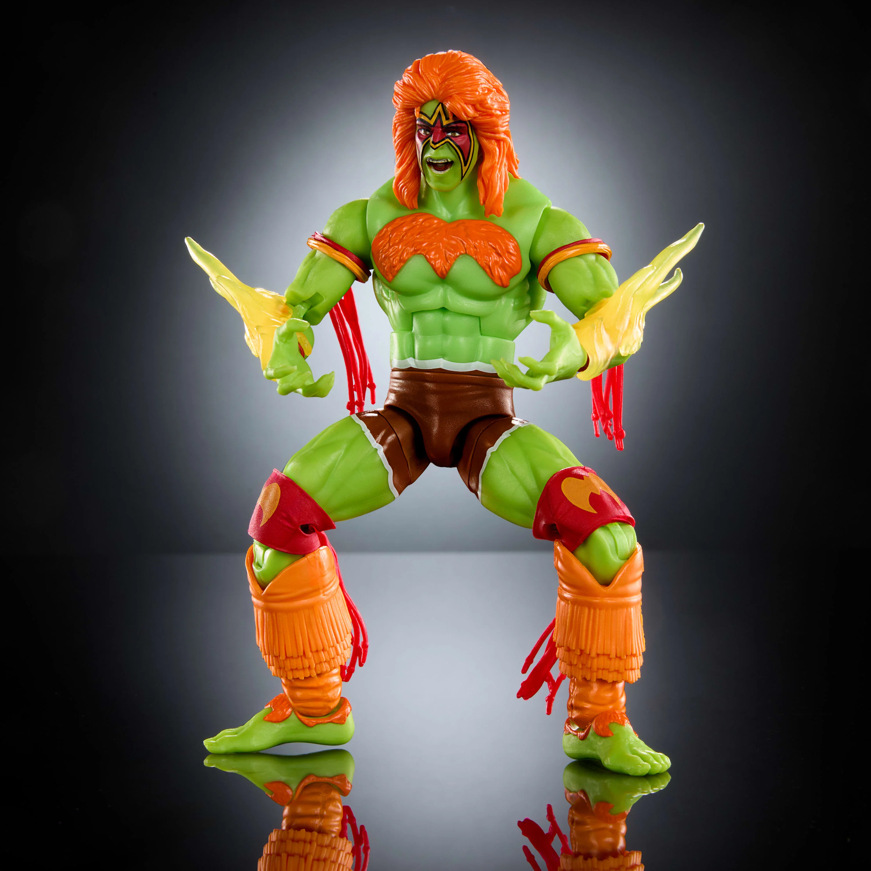 WWE X Street Fighter Ultimate Warrior Action Figure & Accessories, 6-inch Collectible Blanka Mashup Set - Image 3